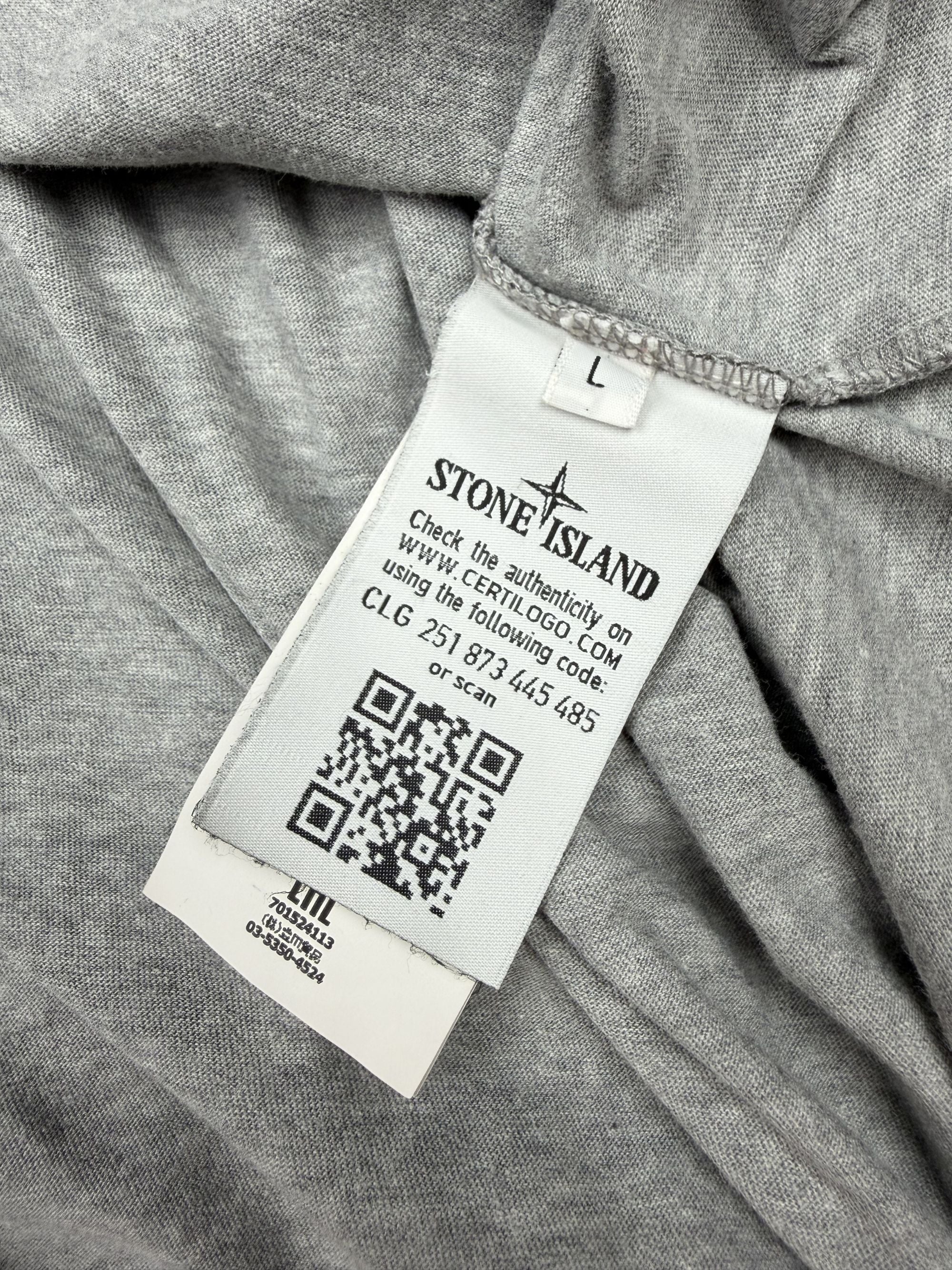 Stone Island Badge T-Shirt - Grey Stone Island