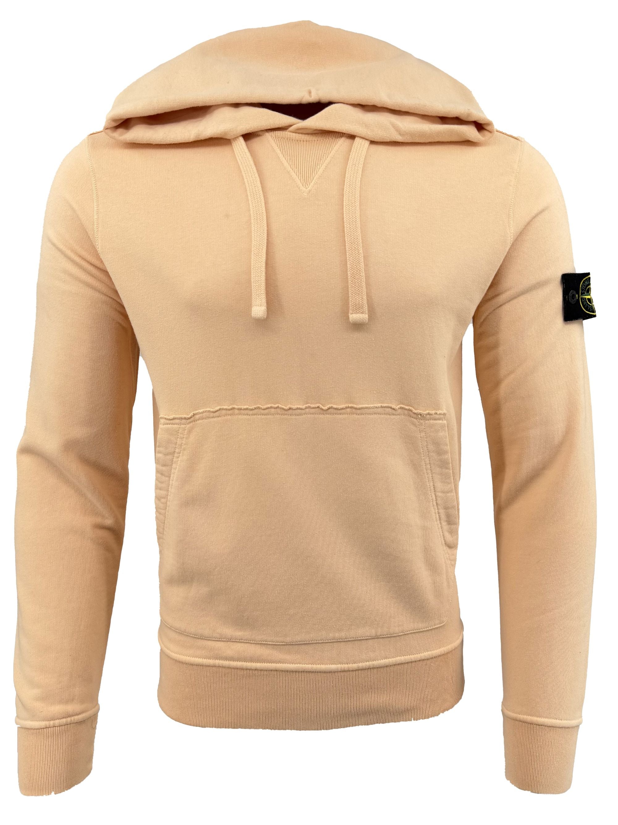 Stone Island Badge Hoodie - Coral Stone Island