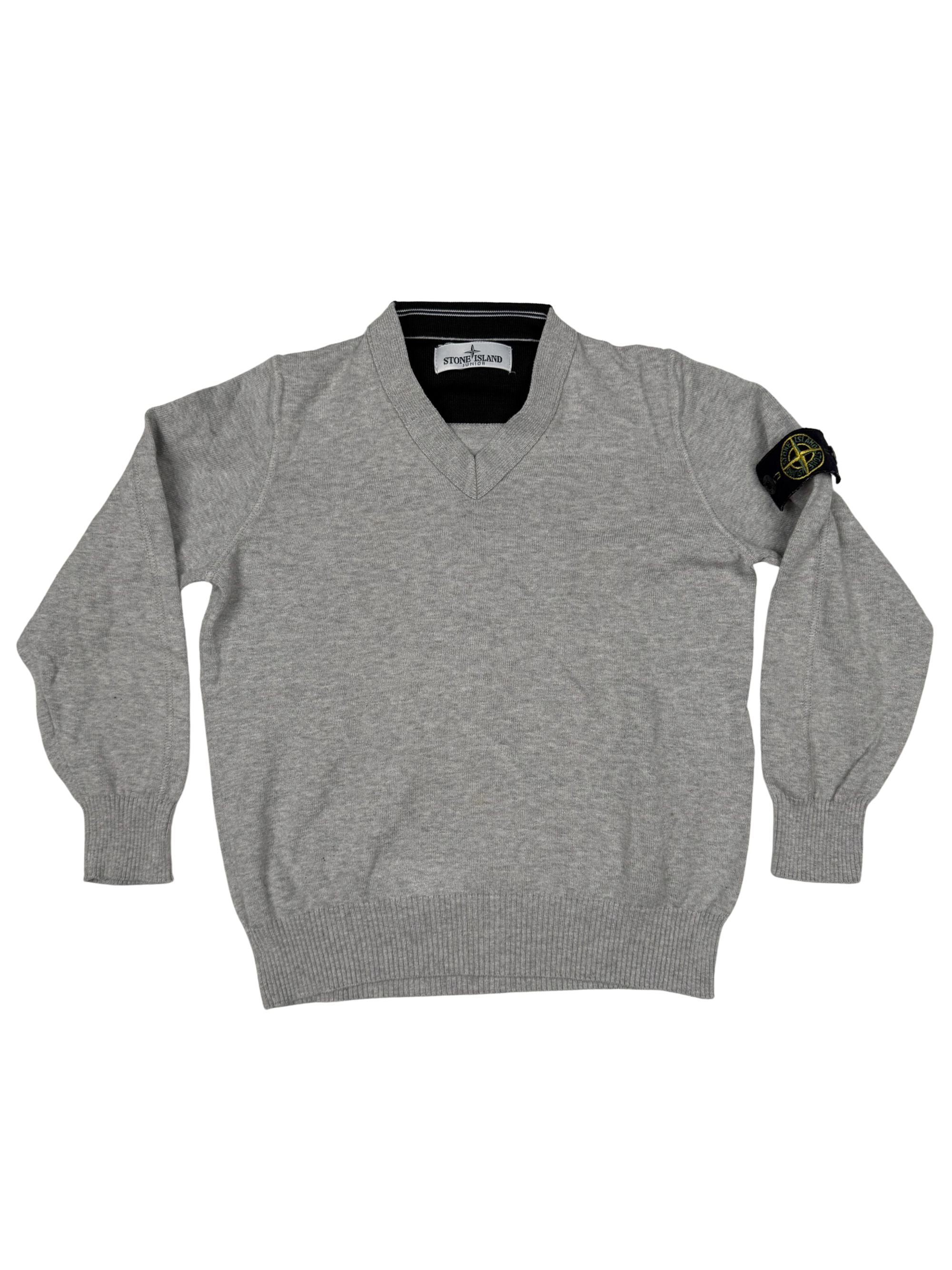 Stone Island Junior Badge Sweatshirt - Grey Stone Island