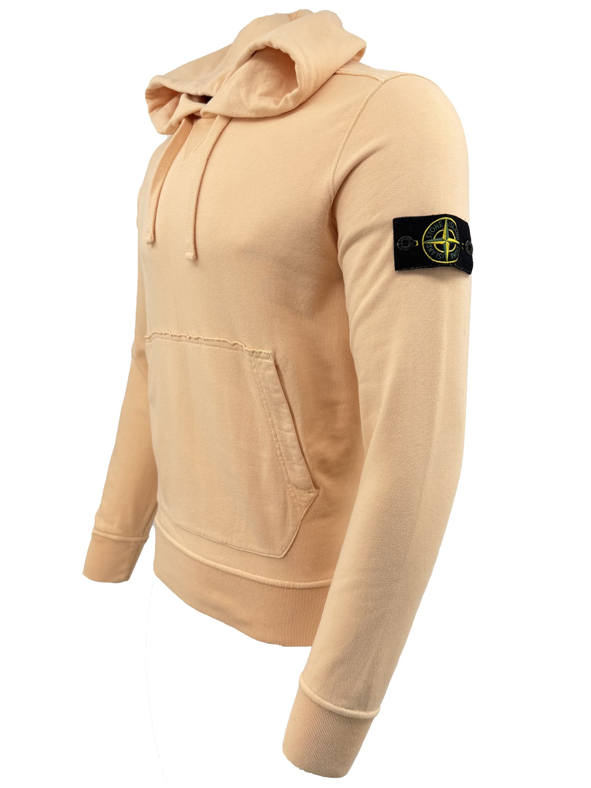 Stone Island Badge Hoodie - Coral Stone Island