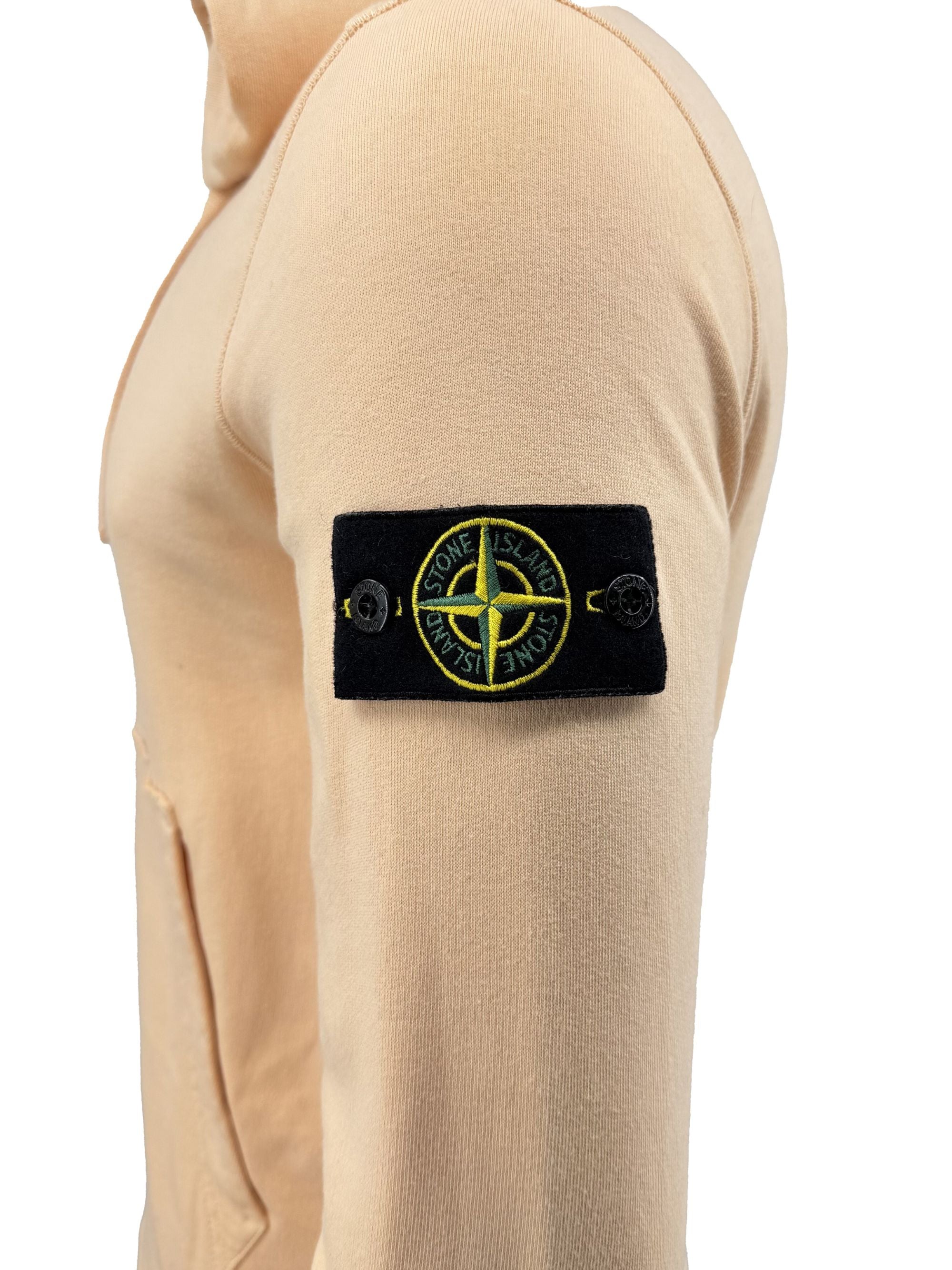 Stone Island Badge Hoodie - Coral Stone Island