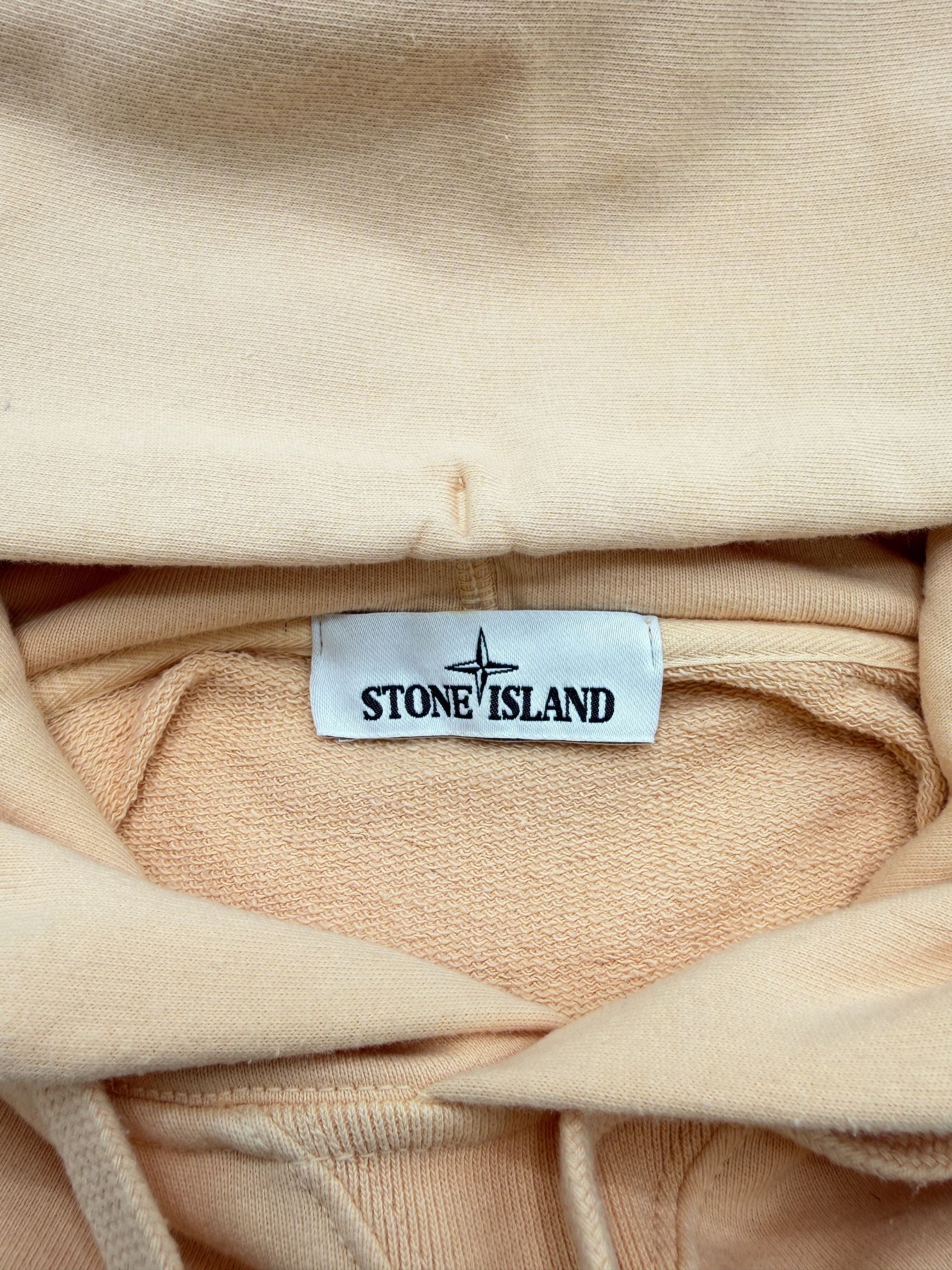 Stone Island Badge Hoodie - Coral Stone Island