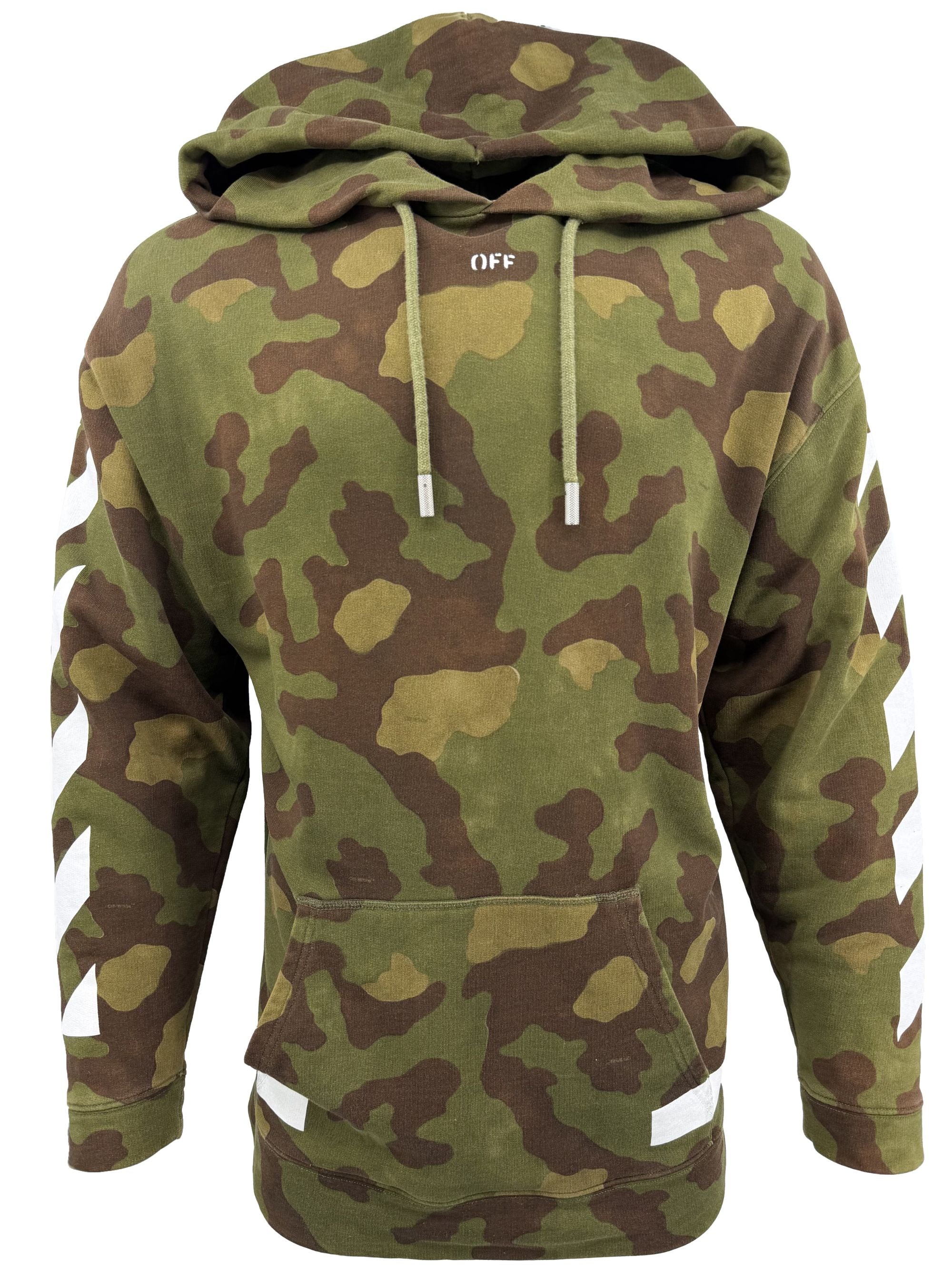 Off-White Camo Print Hoodie - Khaki Off-White