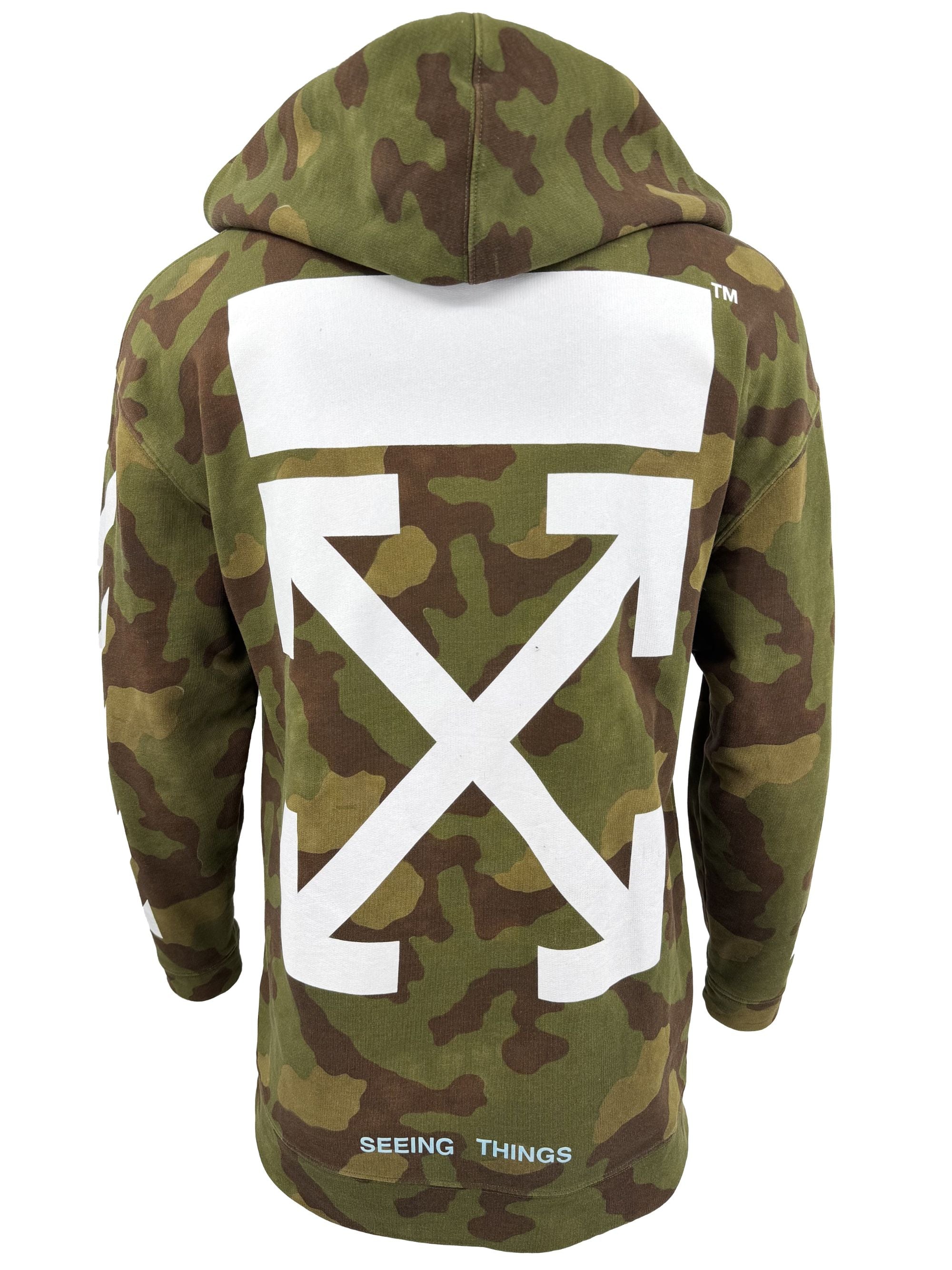Off-White Camo Print Hoodie - Khaki Off-White