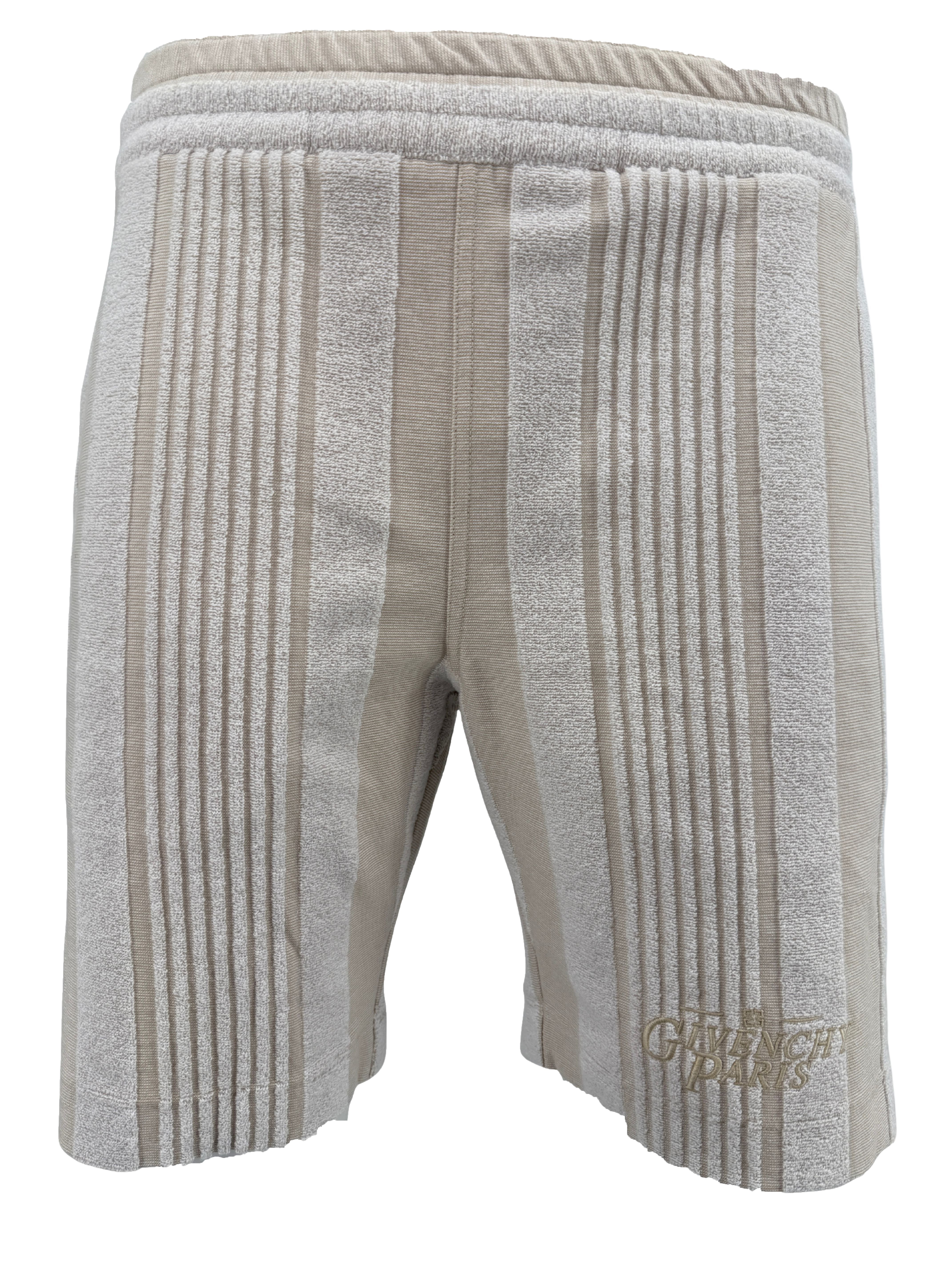 Givenchy Stripe Towelling Shorts - Beige Givenchy