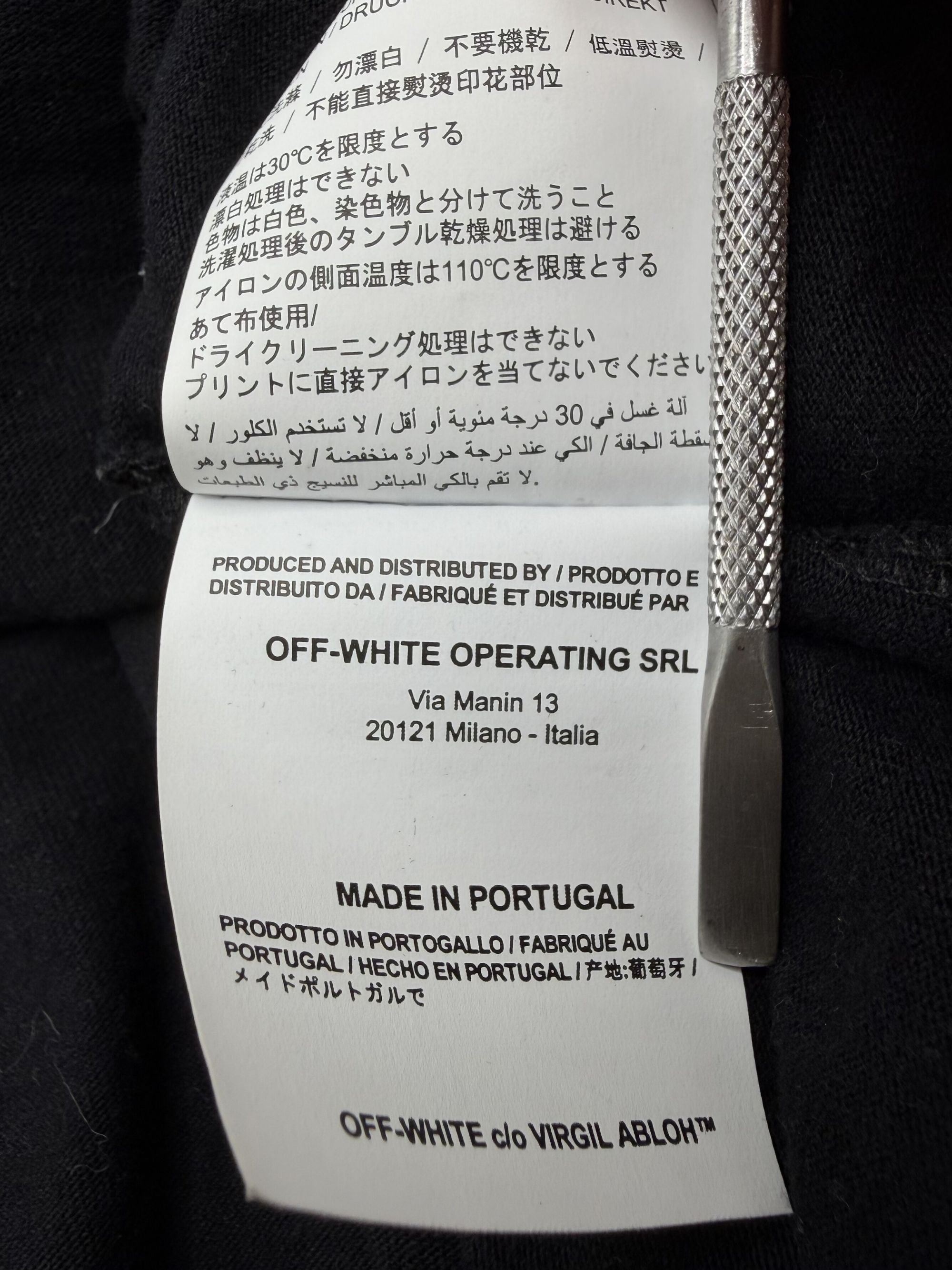 Off-White Tempreture Print Long Sleeve T-Shirt - Black Off-White