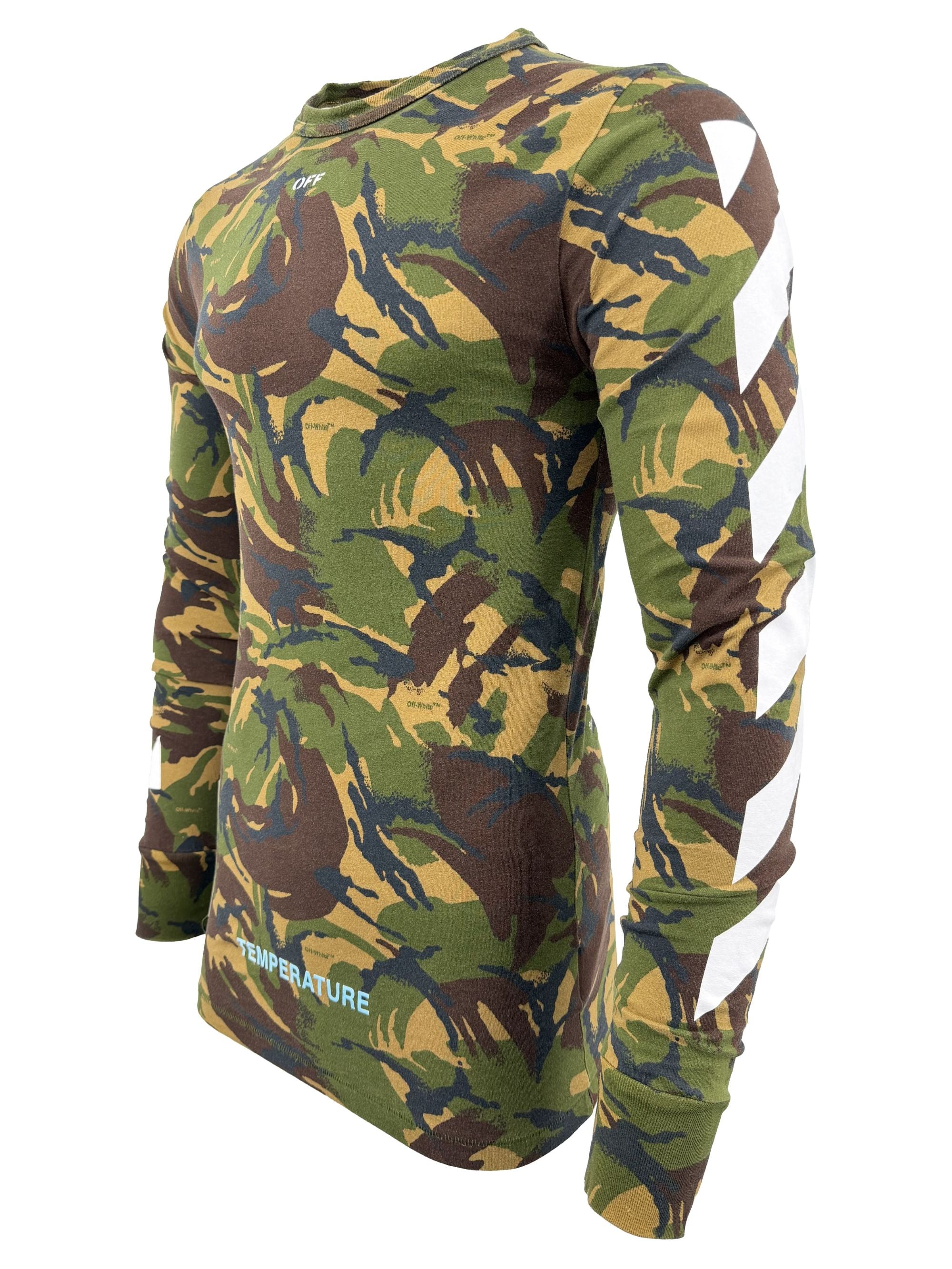 Off-White Camo Arrows Long Sleeve T-Shirt - Khaki Off-White