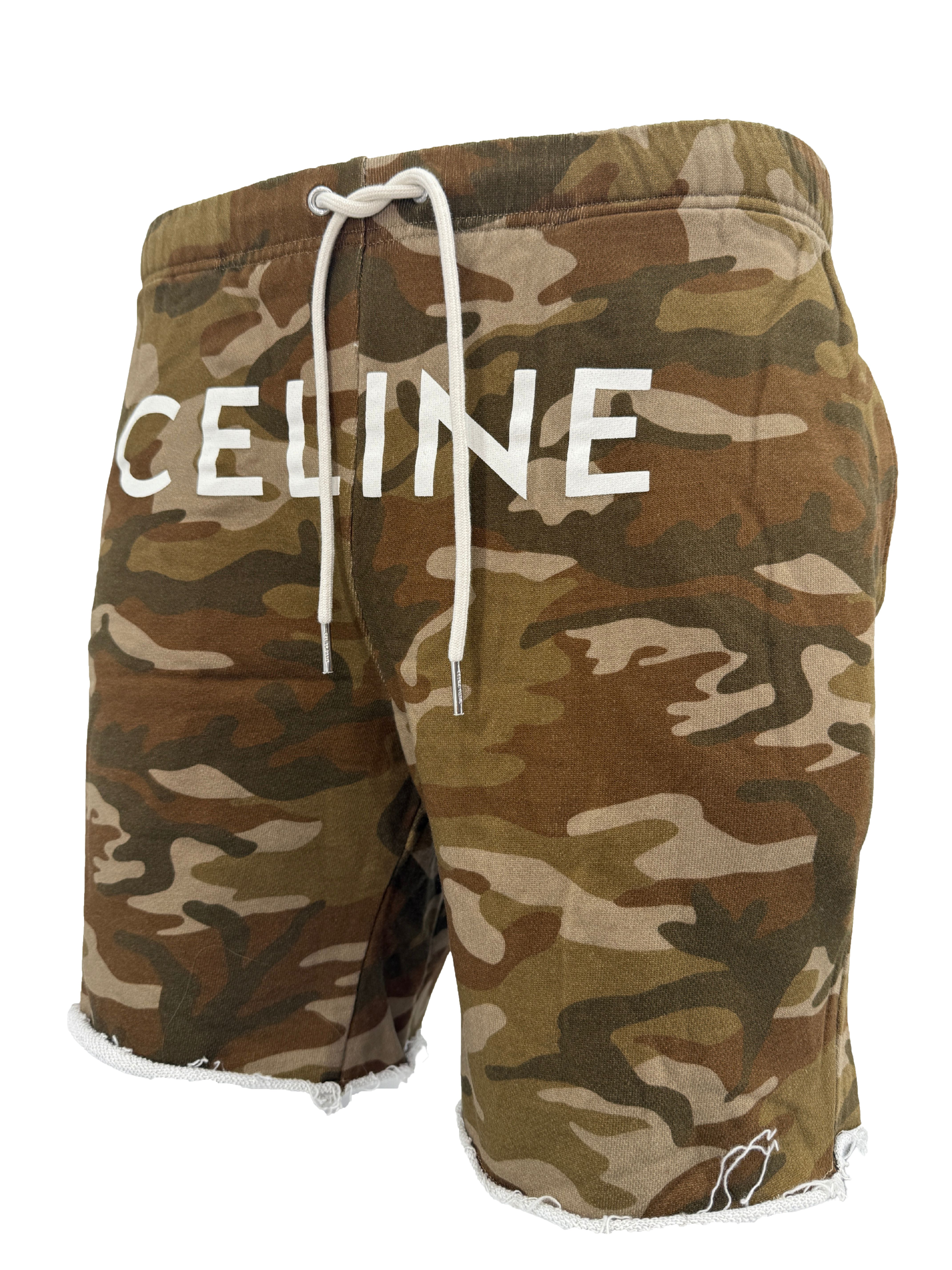 Celine Camouflage Sweat Shorts Celine