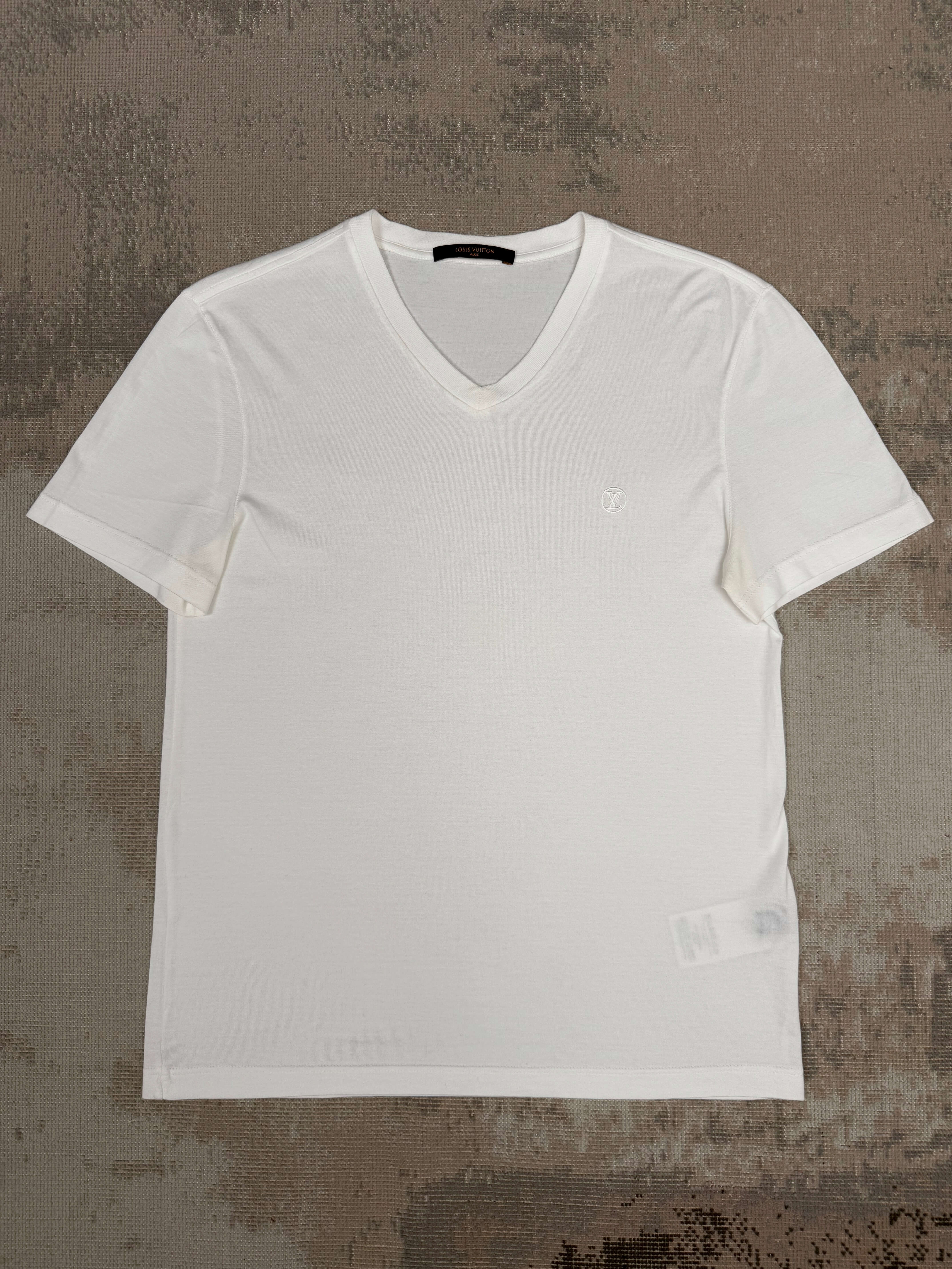 Louis Vuitton Mini Embroidered Logo T-Shirt - White Louis Vuitton