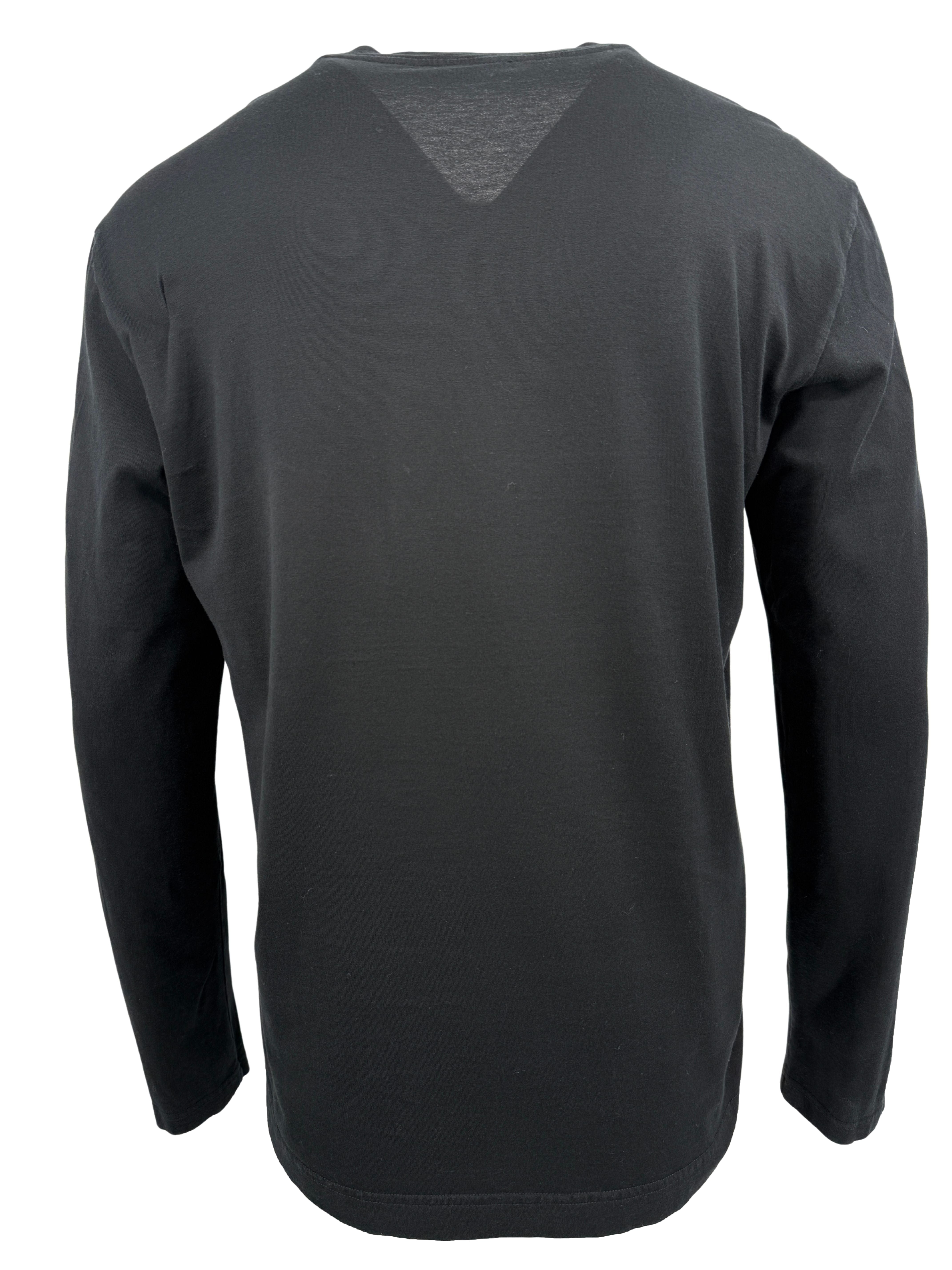 Dolce & Gabbana Embroidered Logo Long Sleeve T-Shirt - Black Dolce & Gabbana