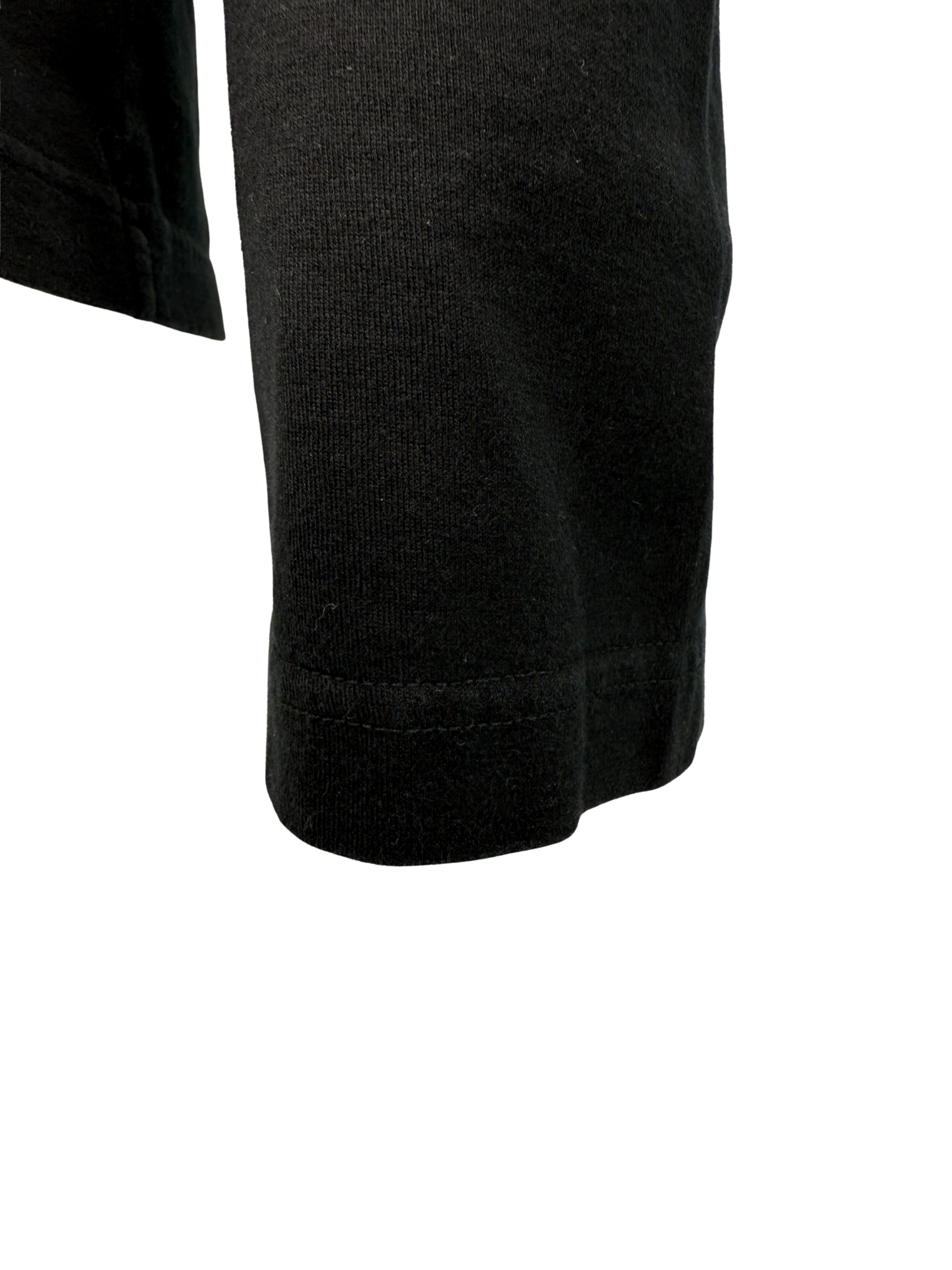 Dolce & Gabbana Embroidered Logo Long Sleeve T-Shirt - Black Dolce & Gabbana