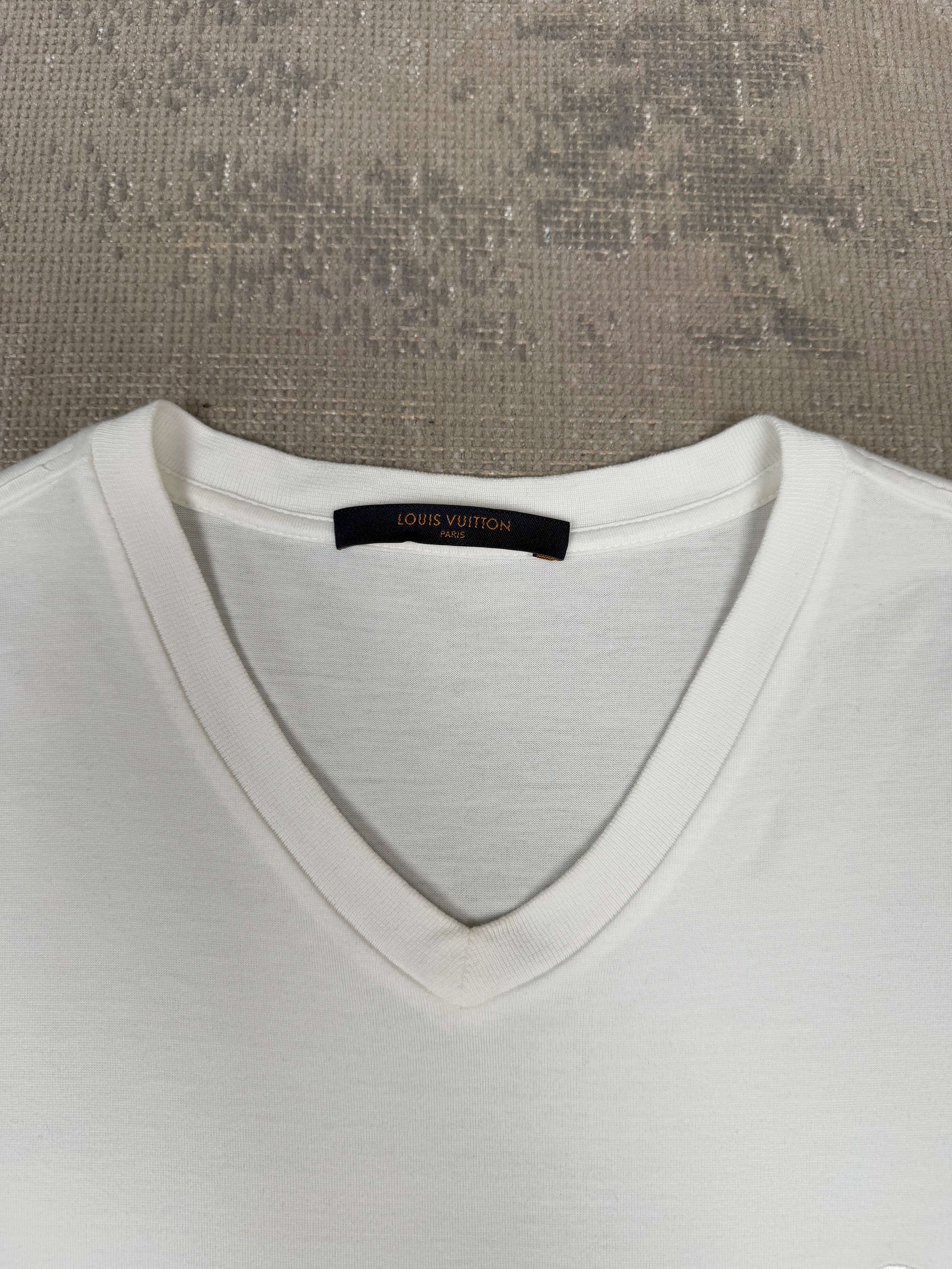 Louis Vuitton Mini Embroidered Logo T-Shirt - White Louis Vuitton