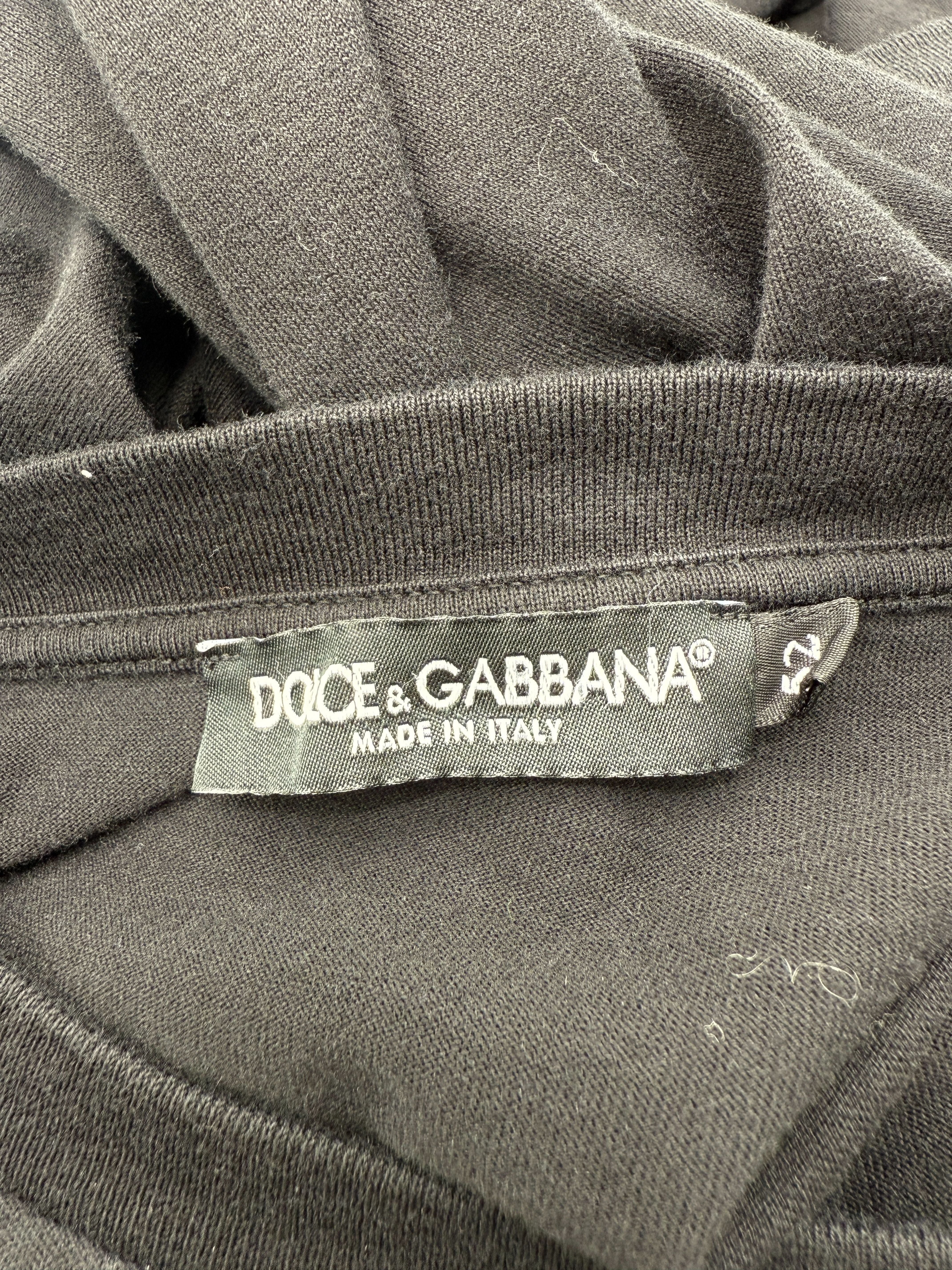 Dolce & Gabbana Embroidered Logo Long Sleeve T-Shirt - Black Dolce & Gabbana