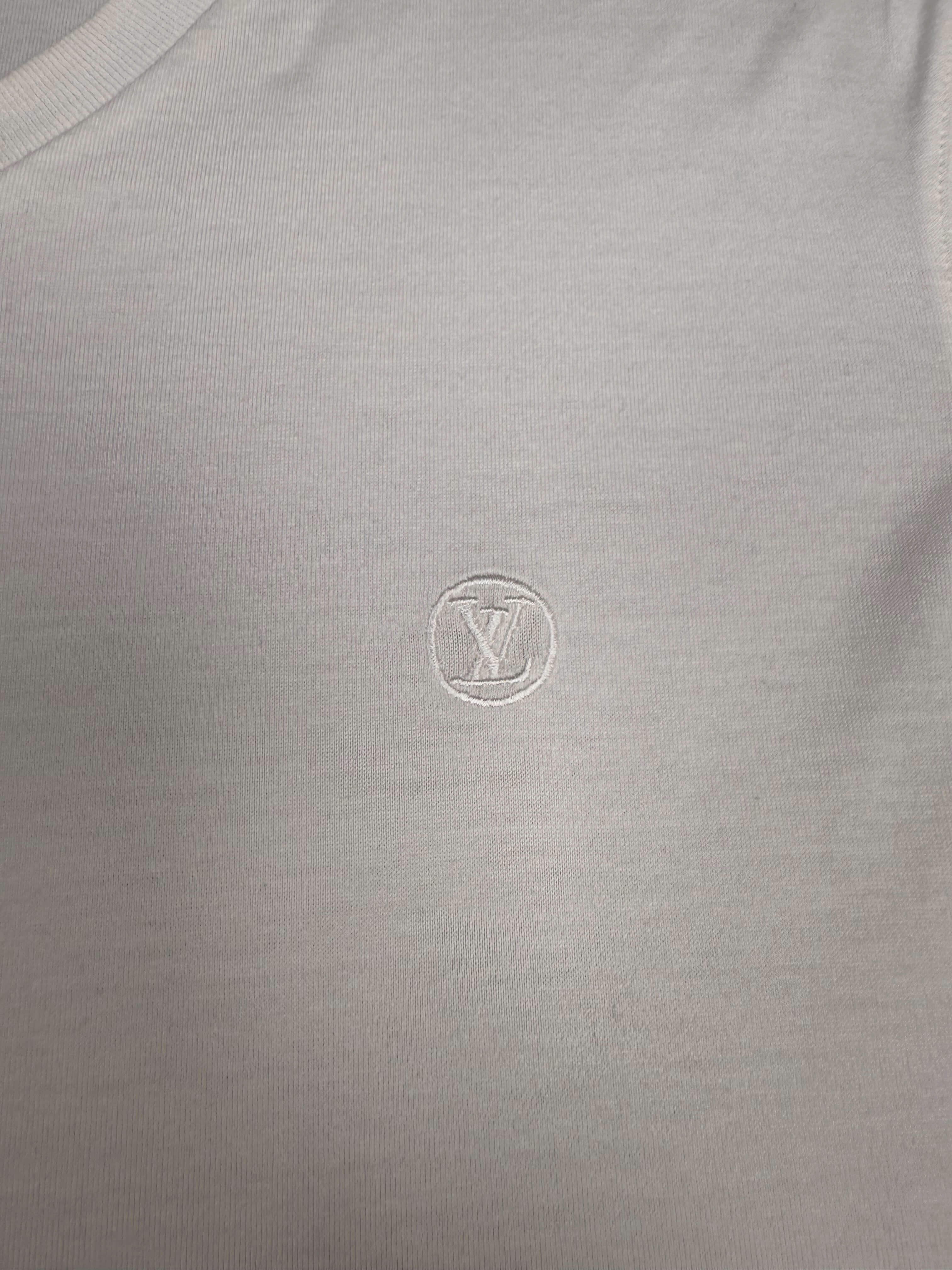 Louis Vuitton Mini Embroidered Logo T-Shirt - White Louis Vuitton