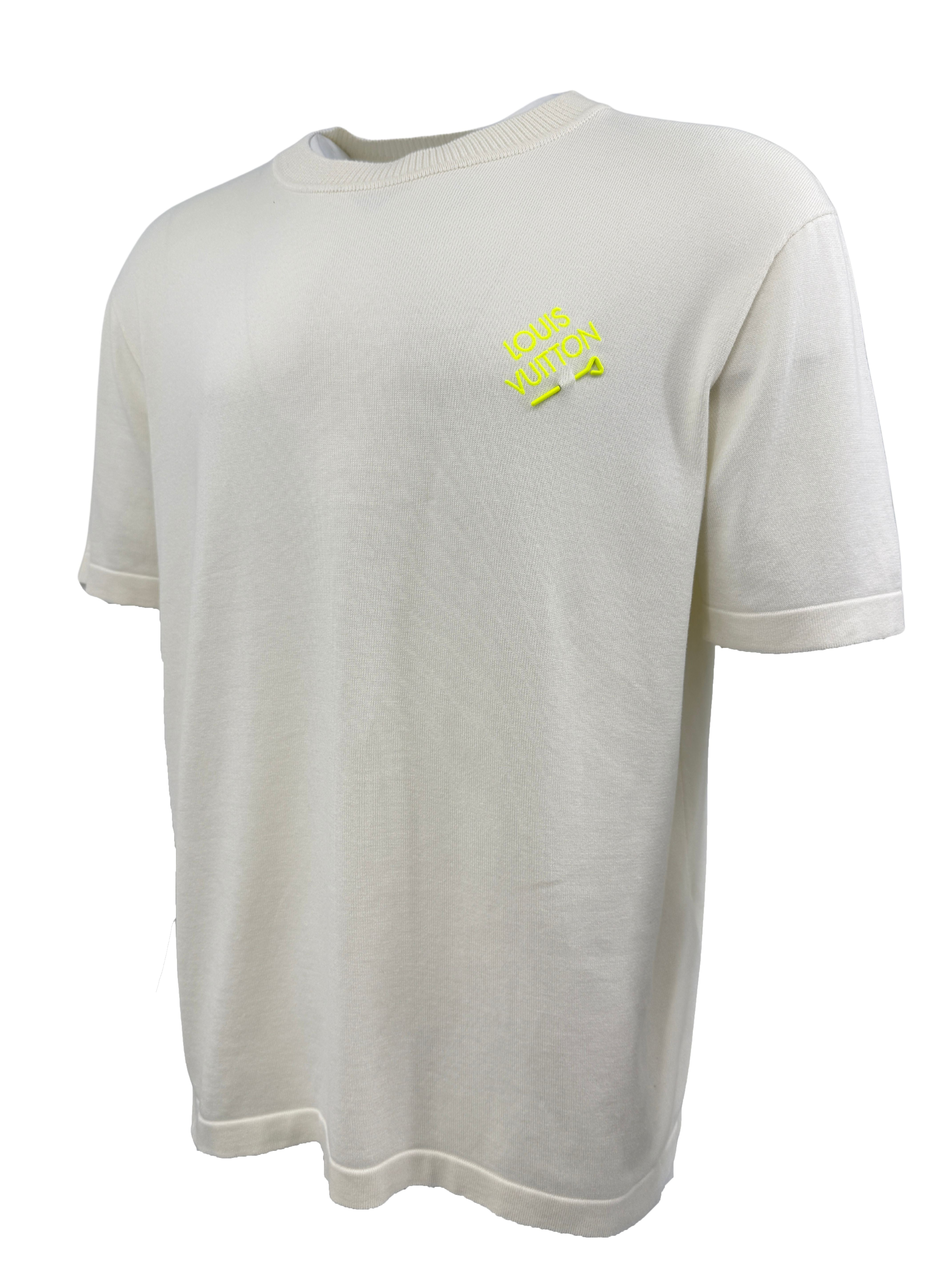 Louis Vuitton Signature Knit Crewneck T-Shirt - Cream Louis Vuitton