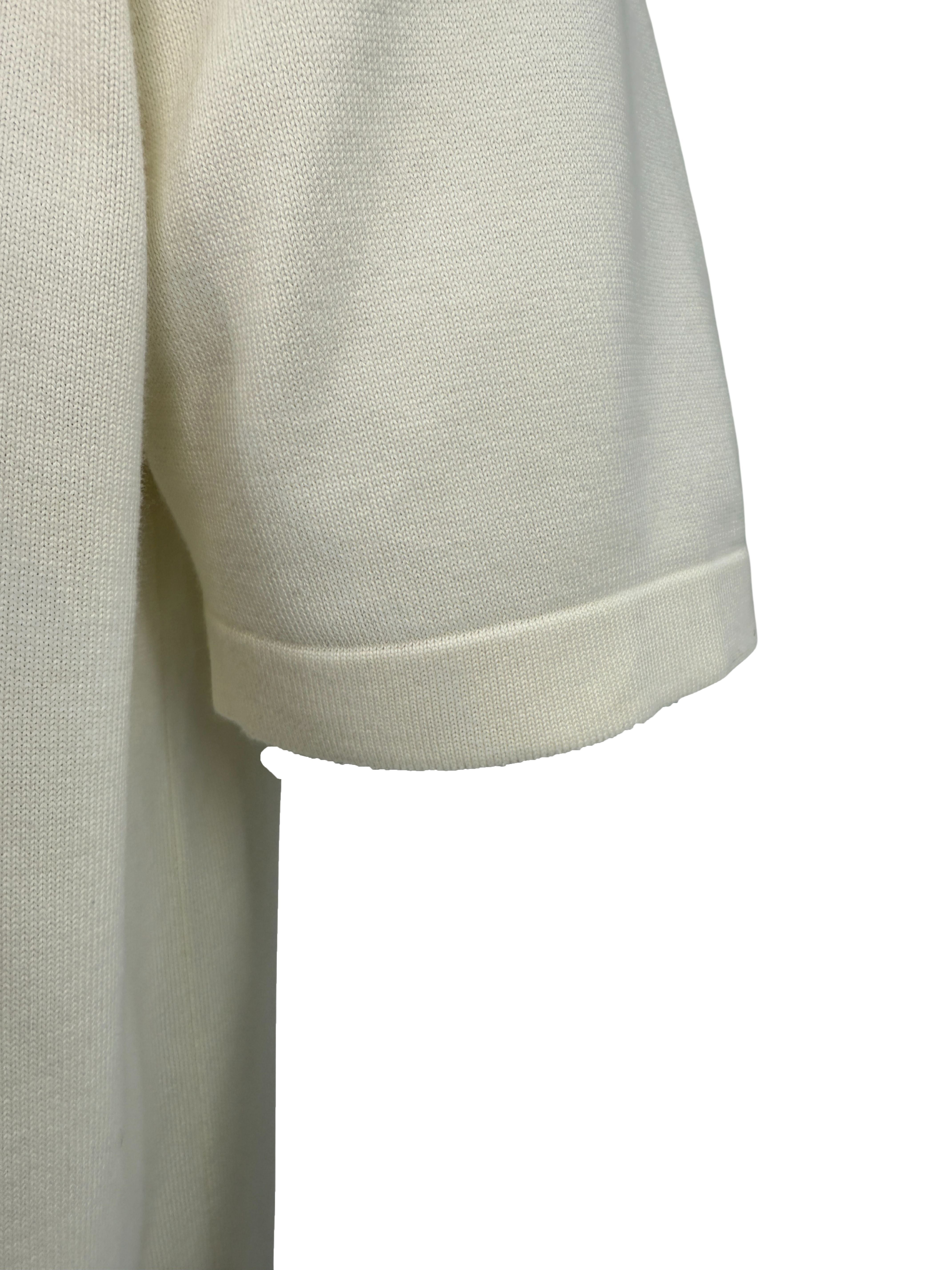 Louis Vuitton Signature Knit Crewneck T-Shirt - Cream Louis Vuitton
