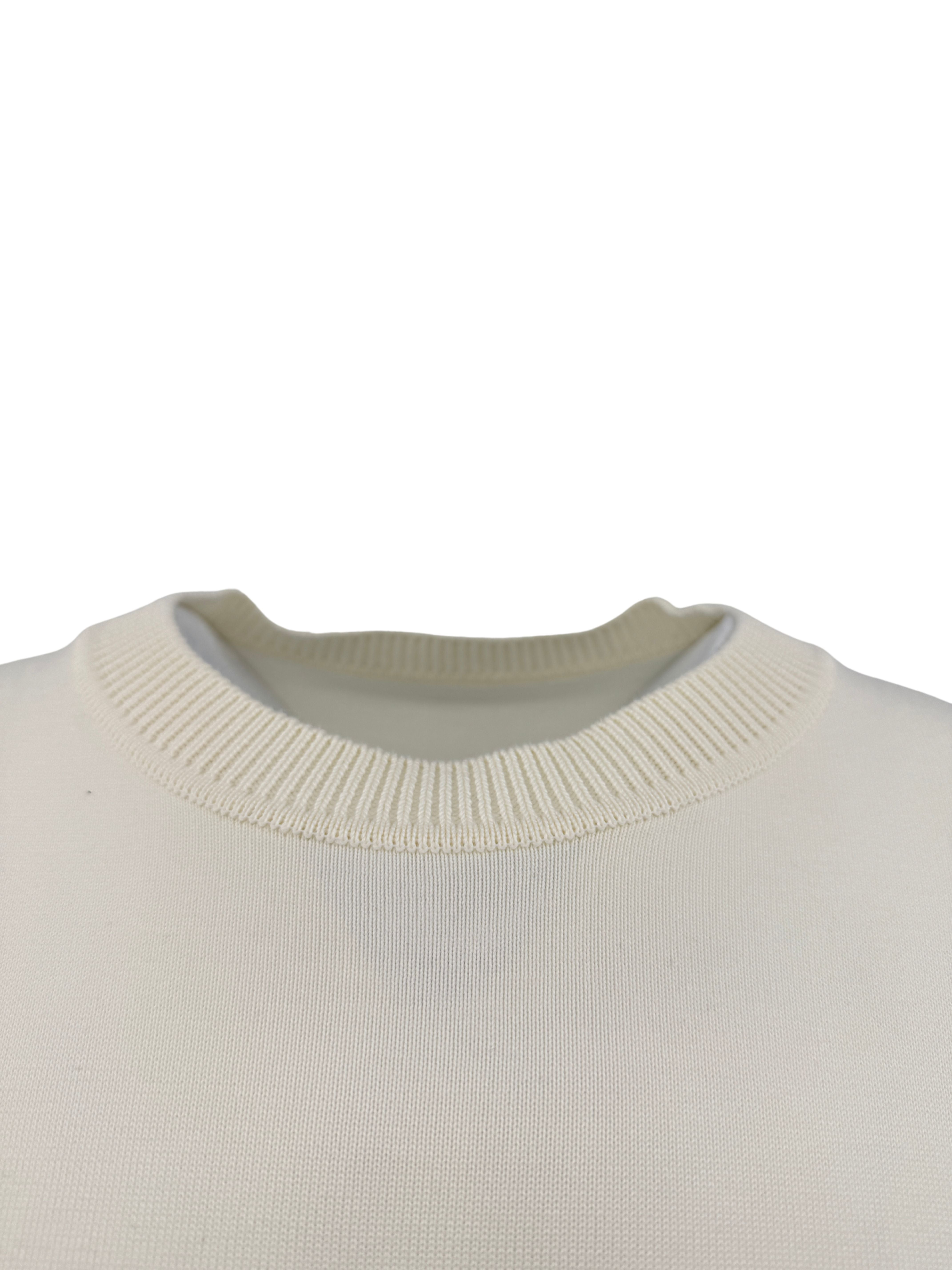 Louis Vuitton Signature Knit Crewneck T-Shirt - Cream Louis Vuitton