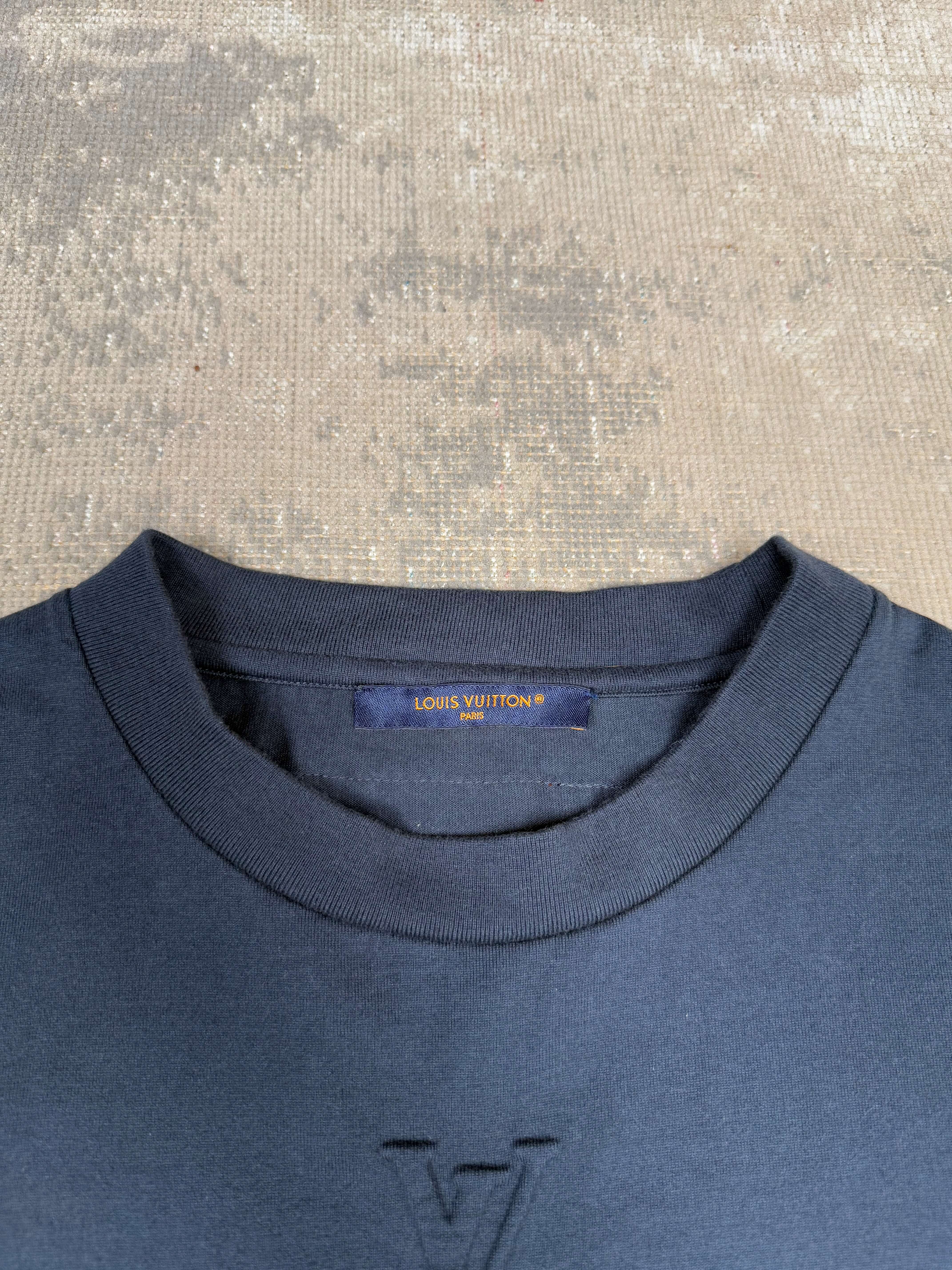 Louis Vuitton Embossed T-Shirt - Navy Louis Vuitton