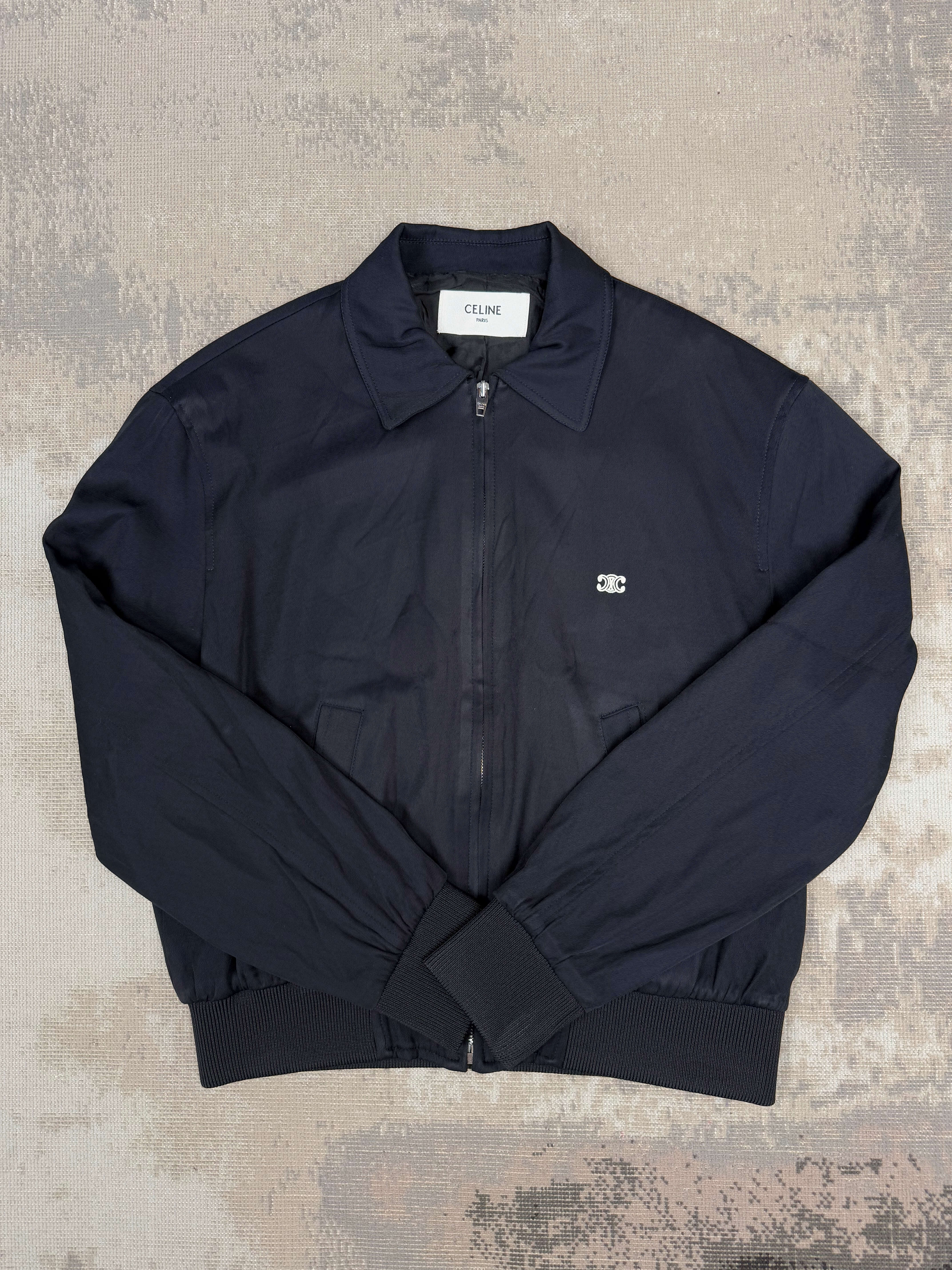 CELINE HOMME Logo-Embroidered Nylon-Twill Blouson Jacket Celine