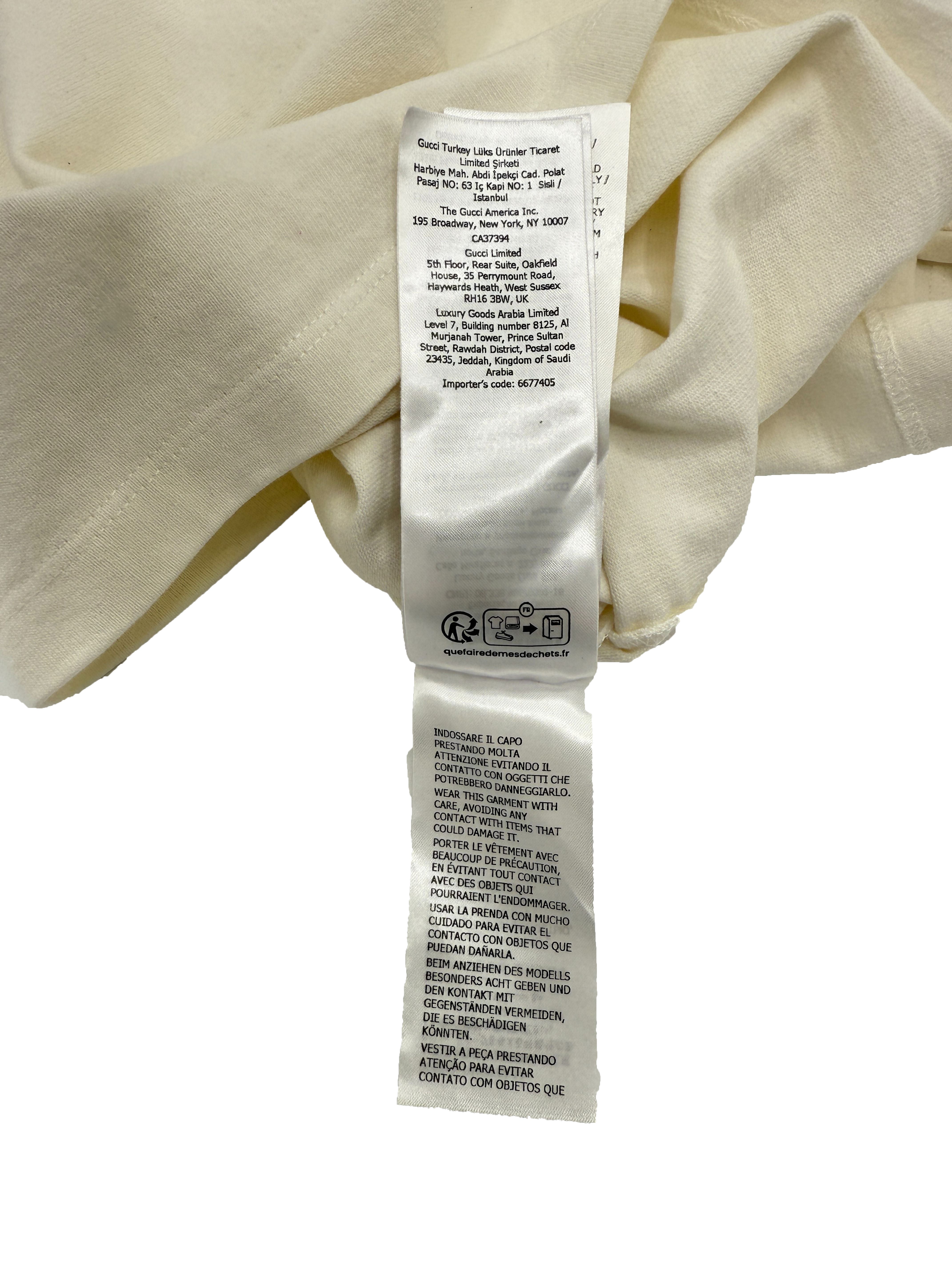 Gucci Embroidered T-Shirt - Cream Gucci