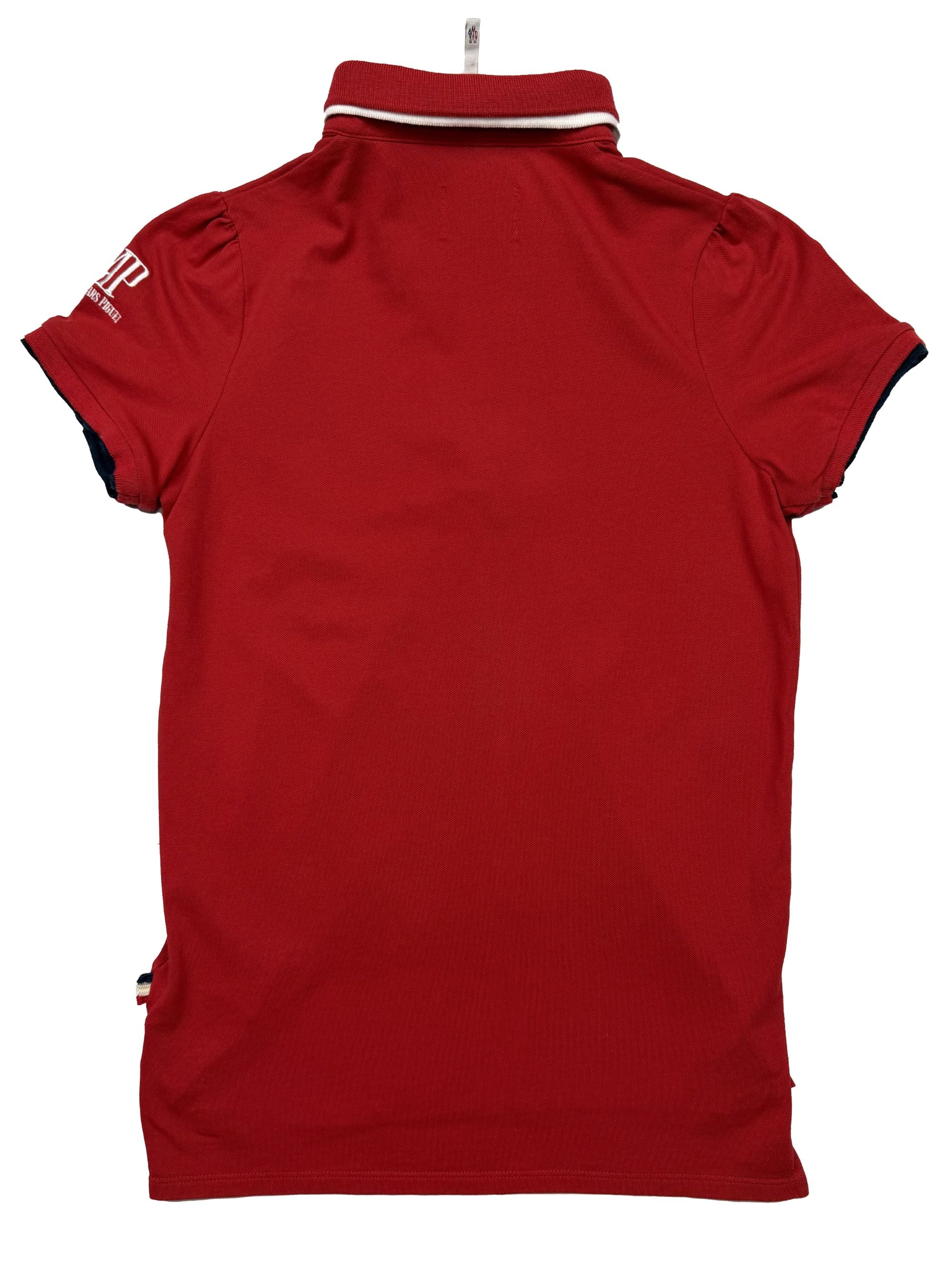 Moncler Grenoble Double Collar Polo - Red Moncler