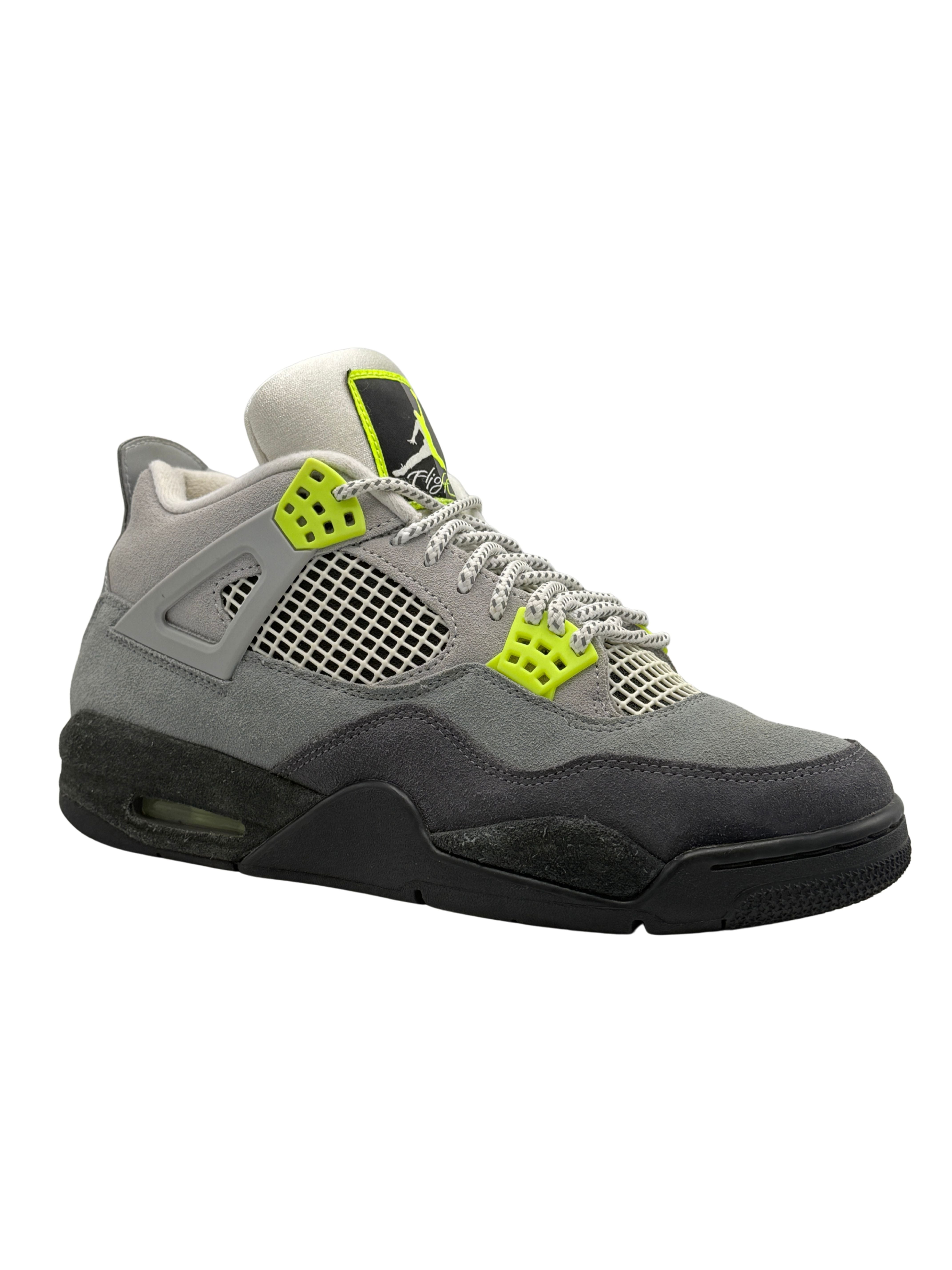 Nike Air Jordan 4 Neon 95 Trainer - Grey Nike