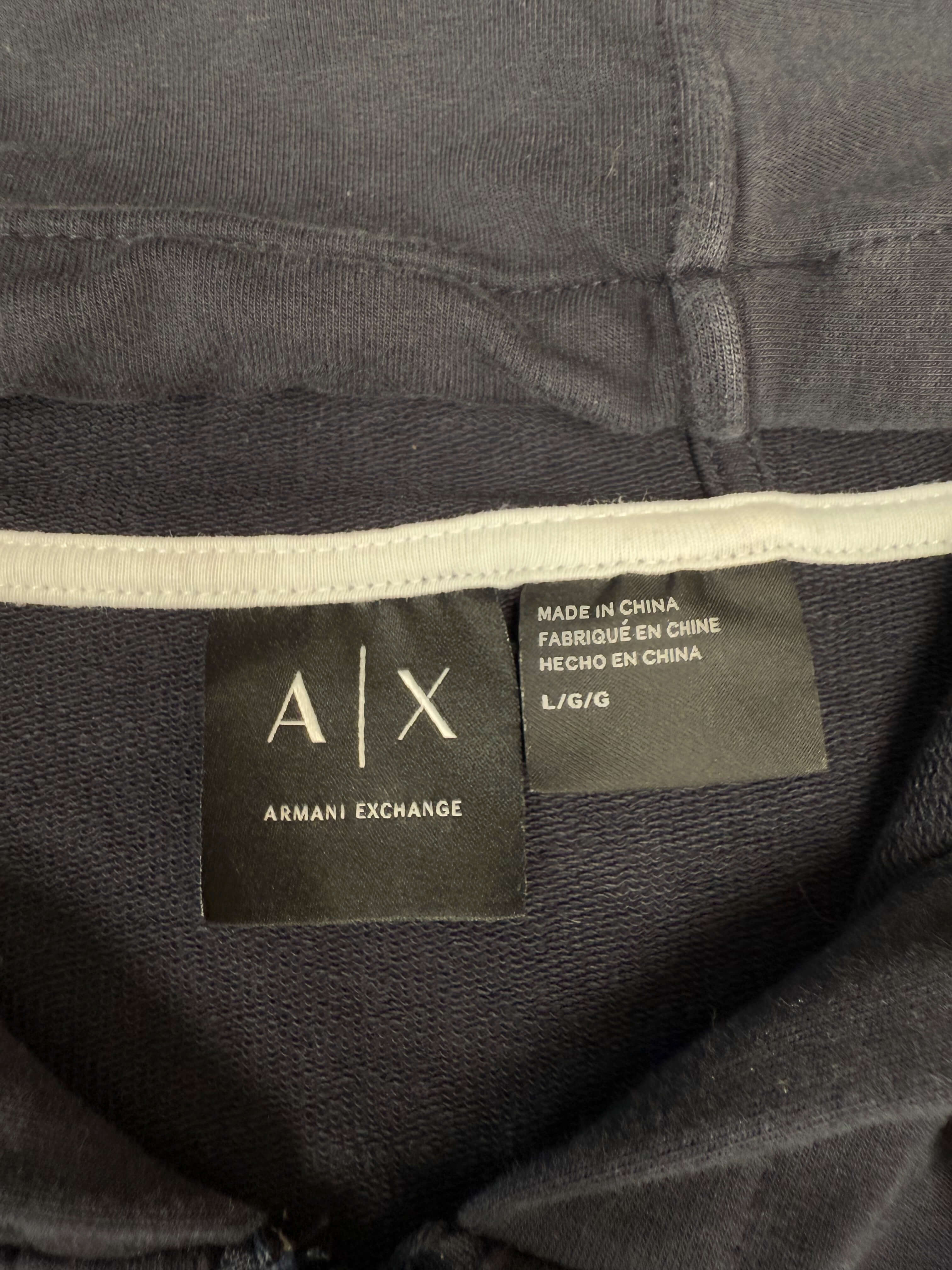 Armani Exchange Zip-Up Hoodie - Navy Armani