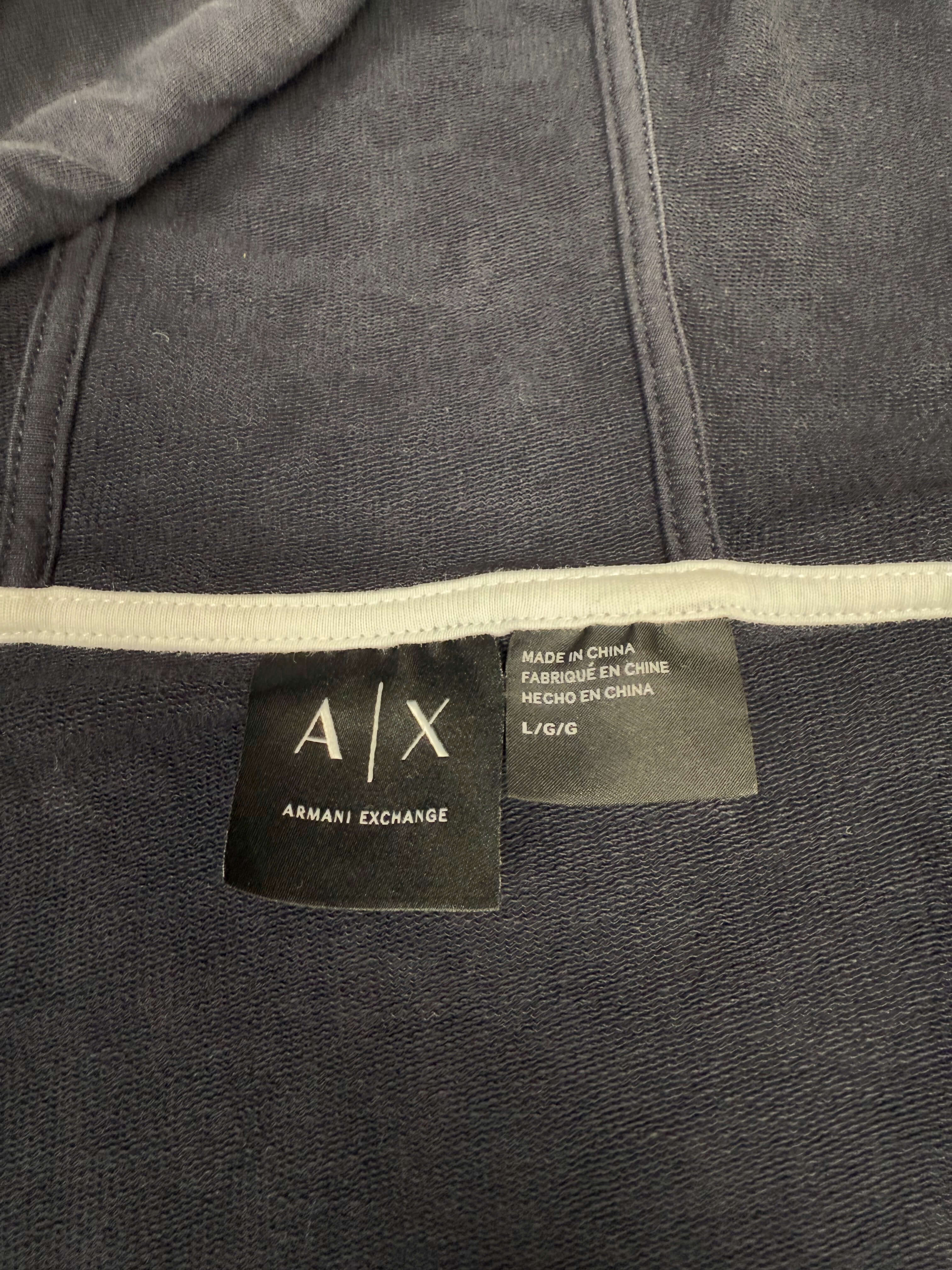 Armani Exchange Zip-Up Hoodie - Navy Armani