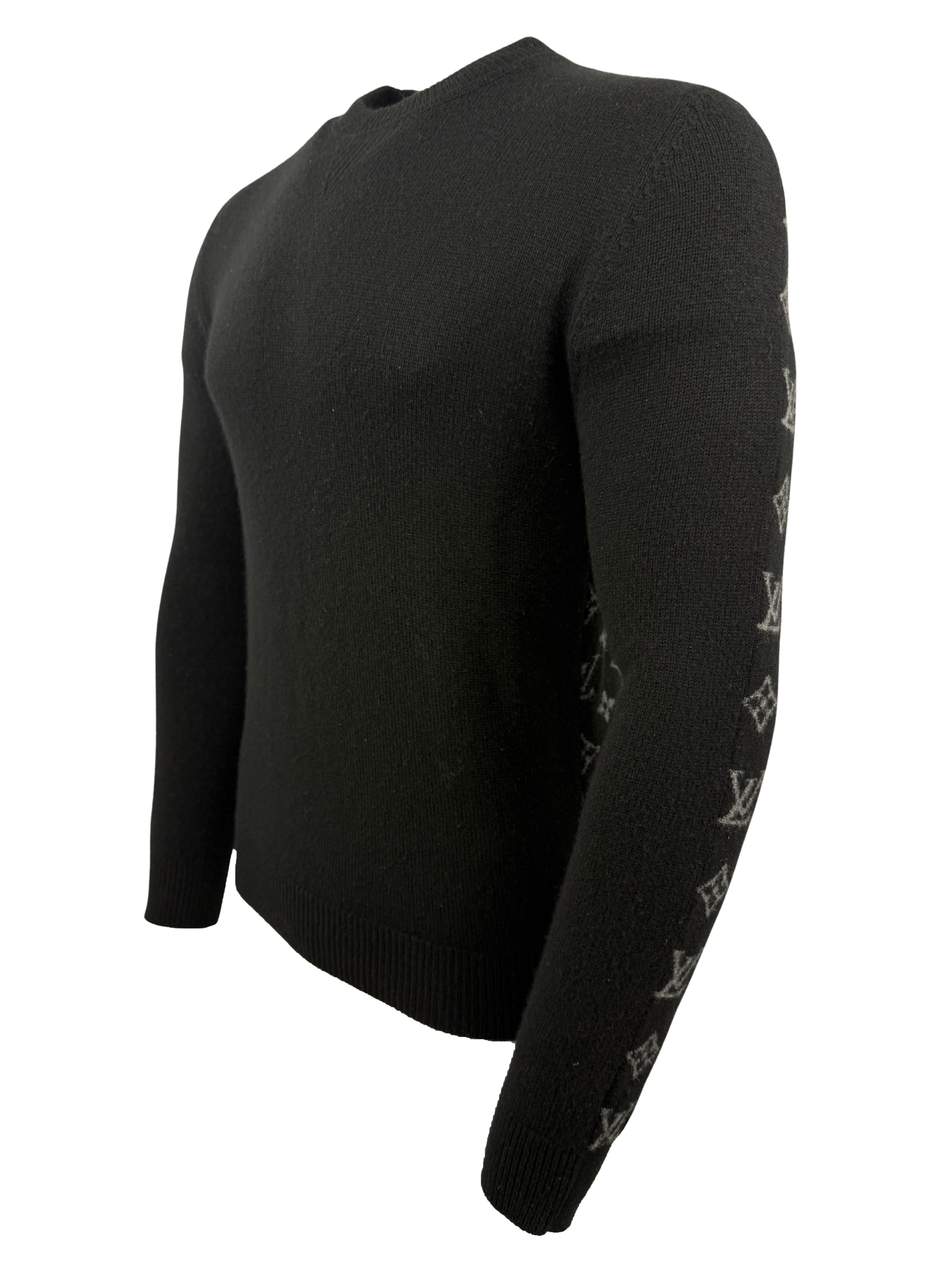 Louis Vuitton Half Monogram Cashmere Jumper - Black