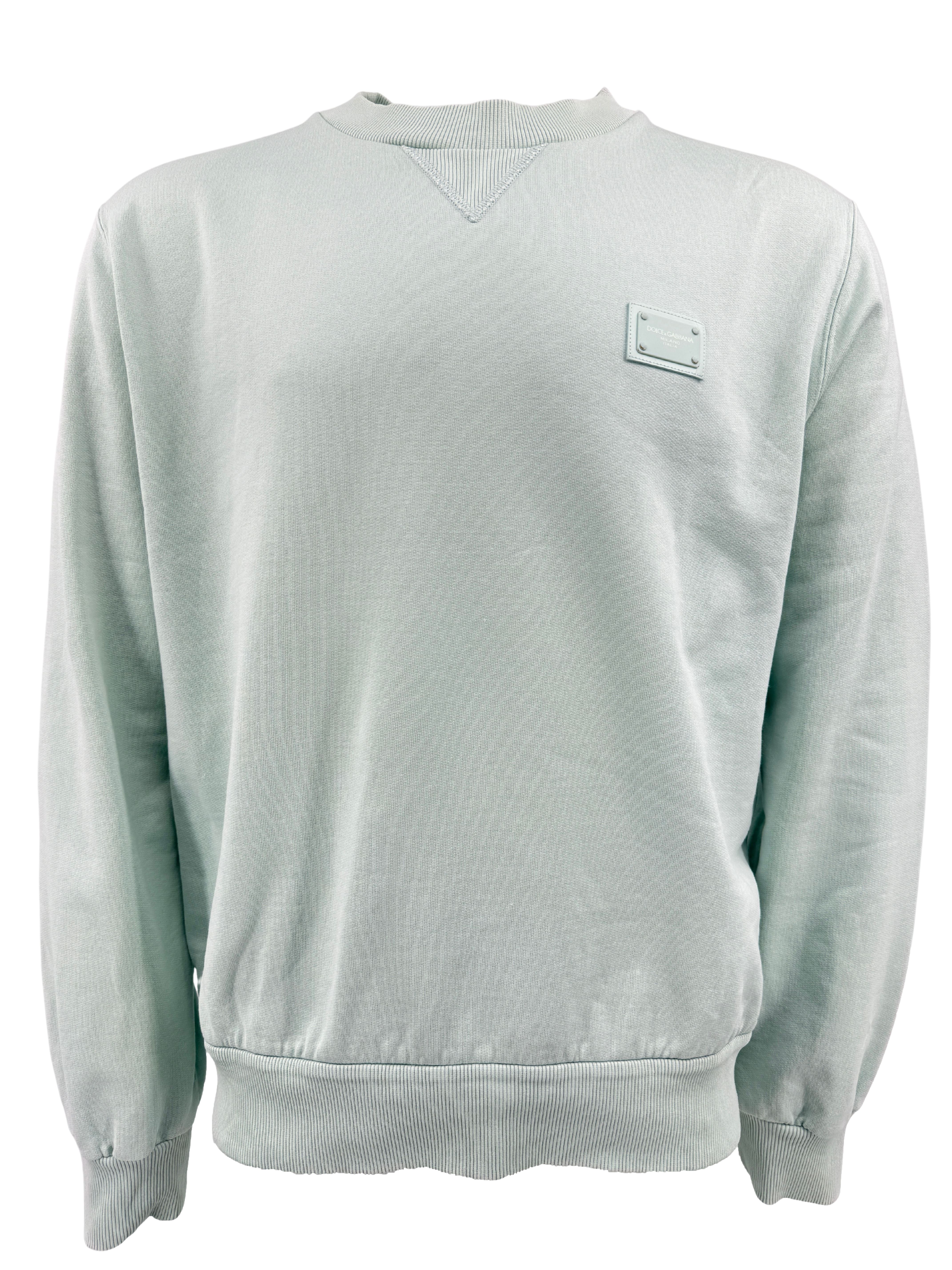 Dolce & Gabbana Logo Badge Sweatshirt - Turquoise Dolce & Gabbana