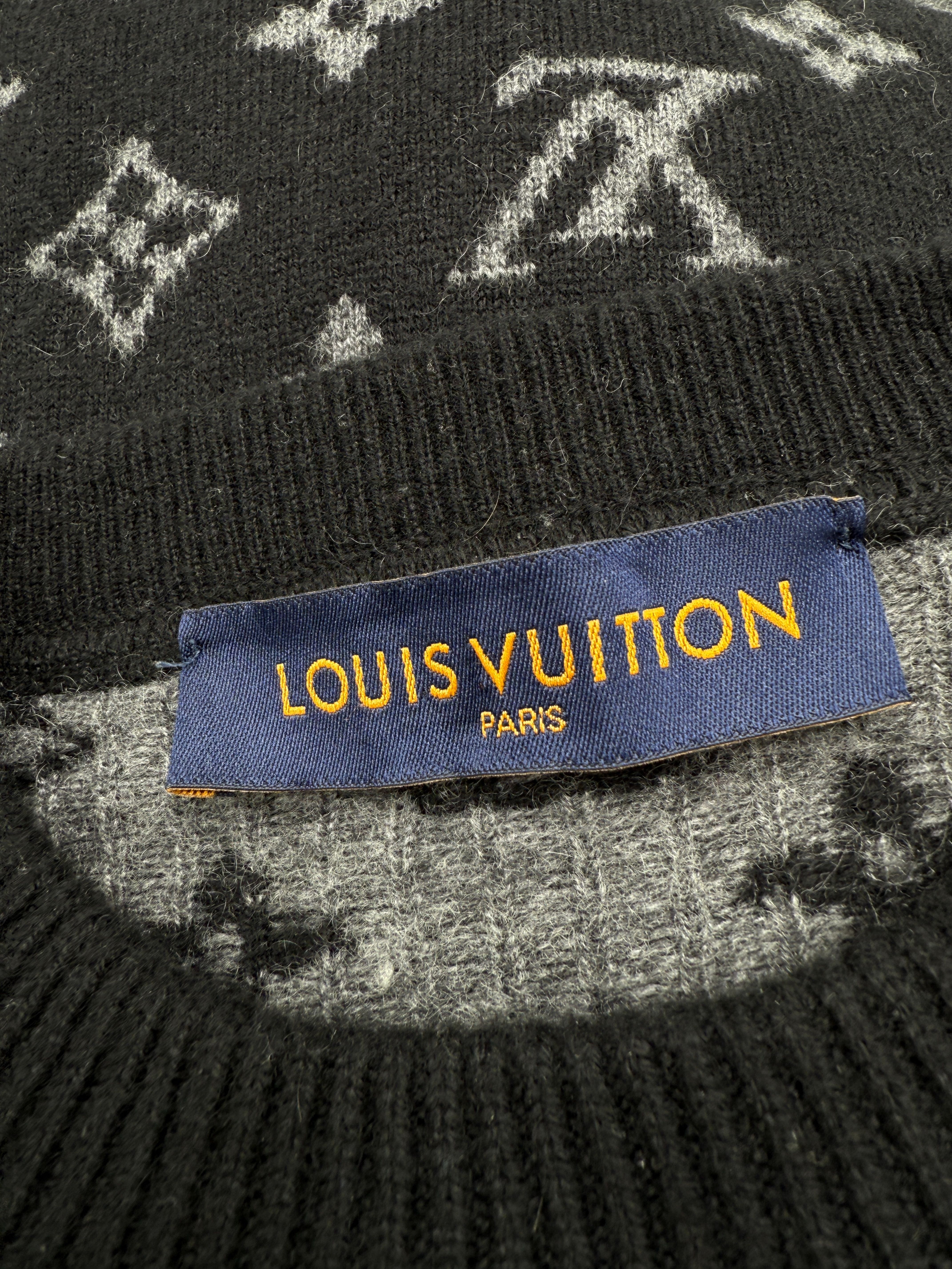 Louis Vuitton Half Monogram Cashmere Jumper - Black