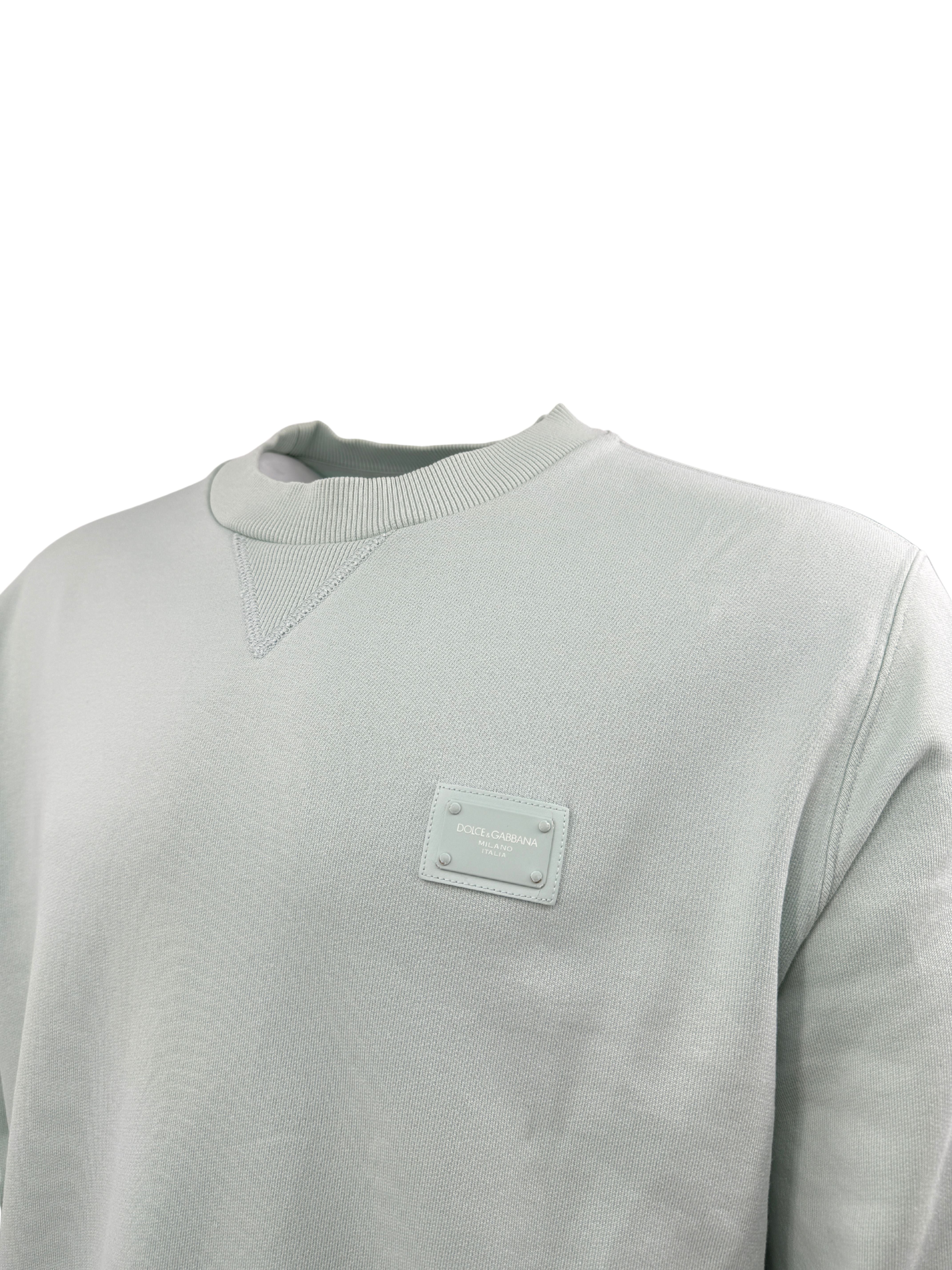 Dolce & Gabbana Logo Badge Sweatshirt - Turquoise Dolce & Gabbana
