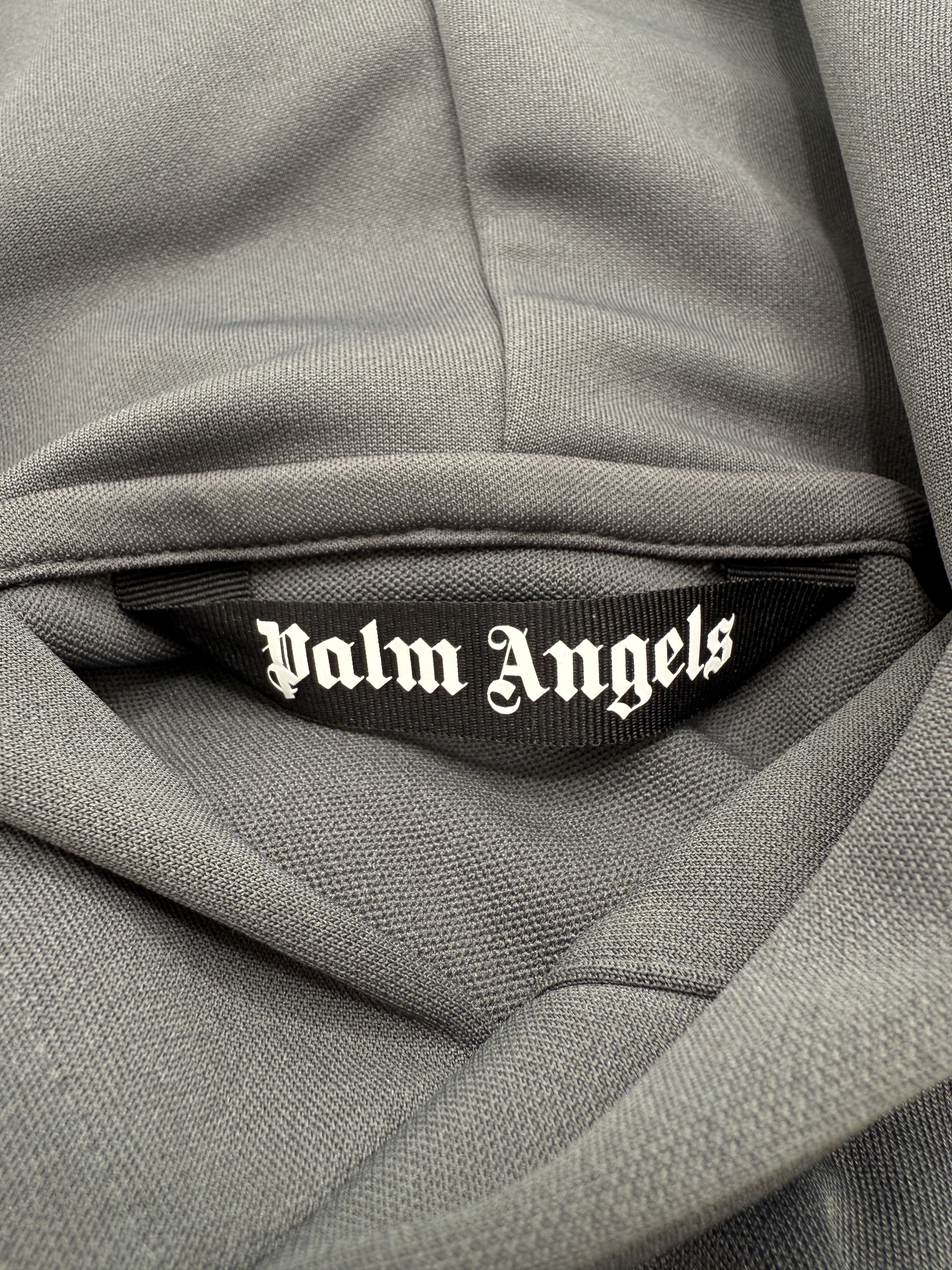 Palm Angels Side Stripe Logo Hoodie - Grey