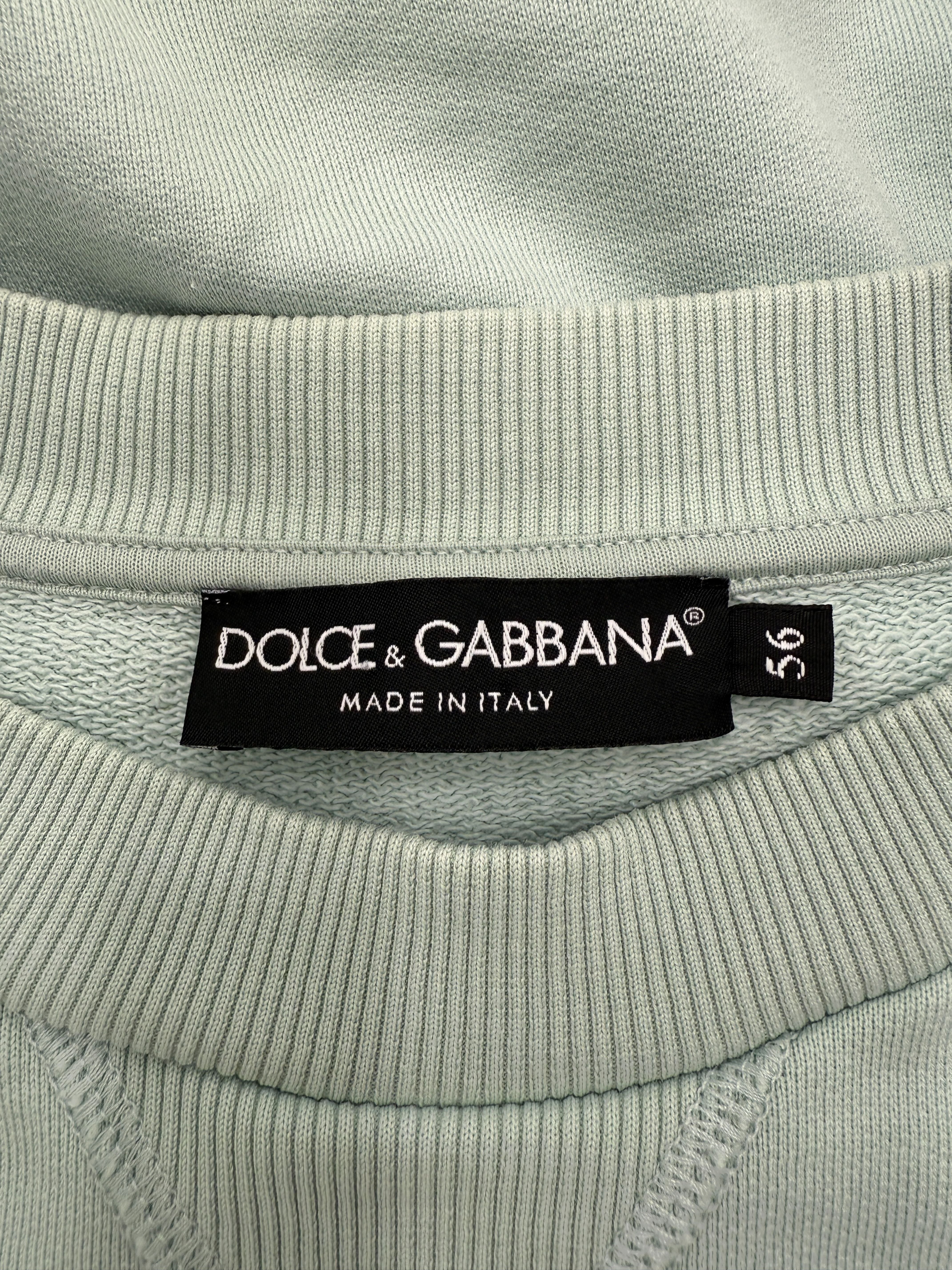Dolce & Gabbana Logo Badge Sweatshirt - Turquoise Dolce & Gabbana