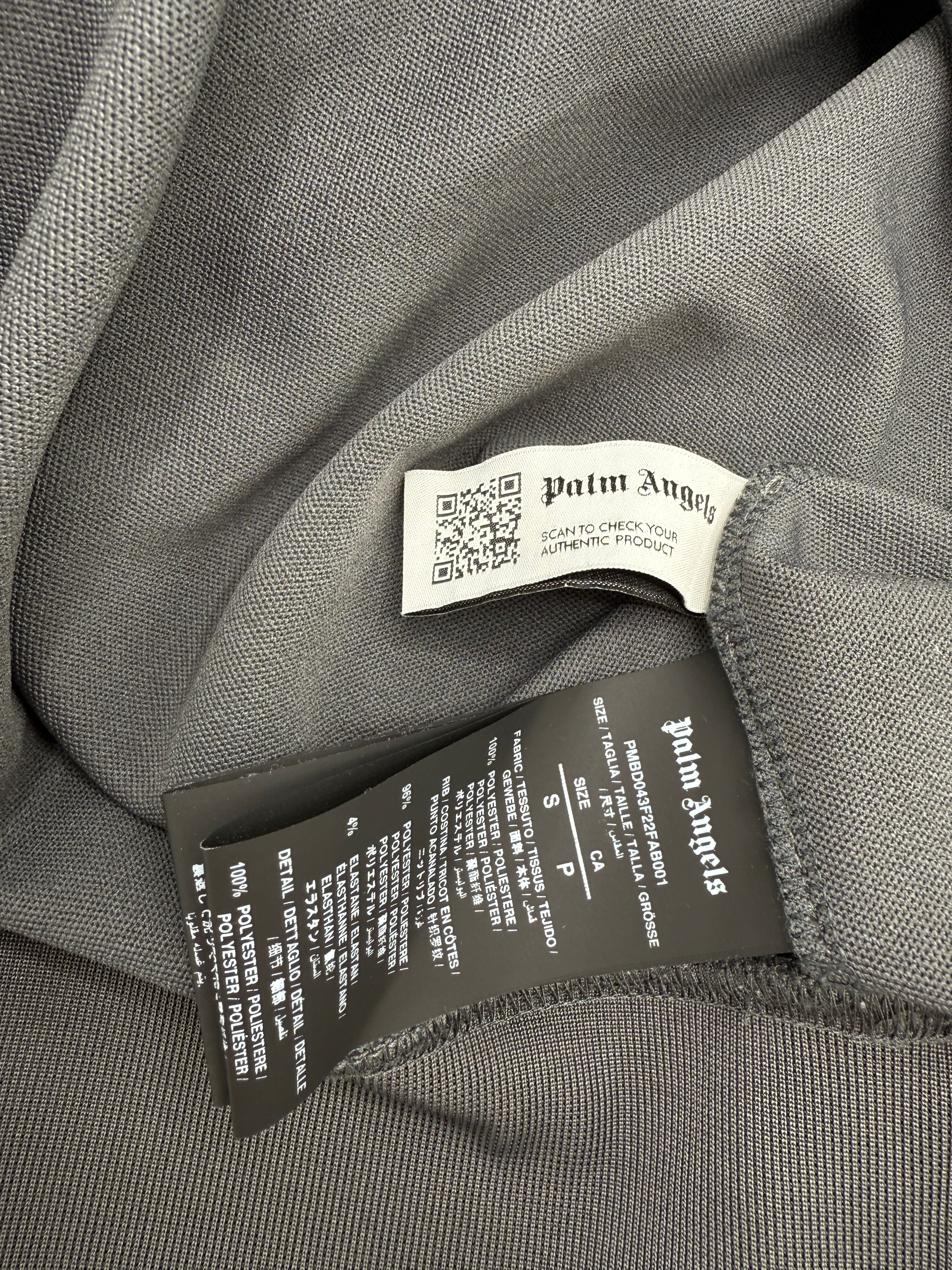 Palm Angels Side Stripe Logo Hoodie - Grey