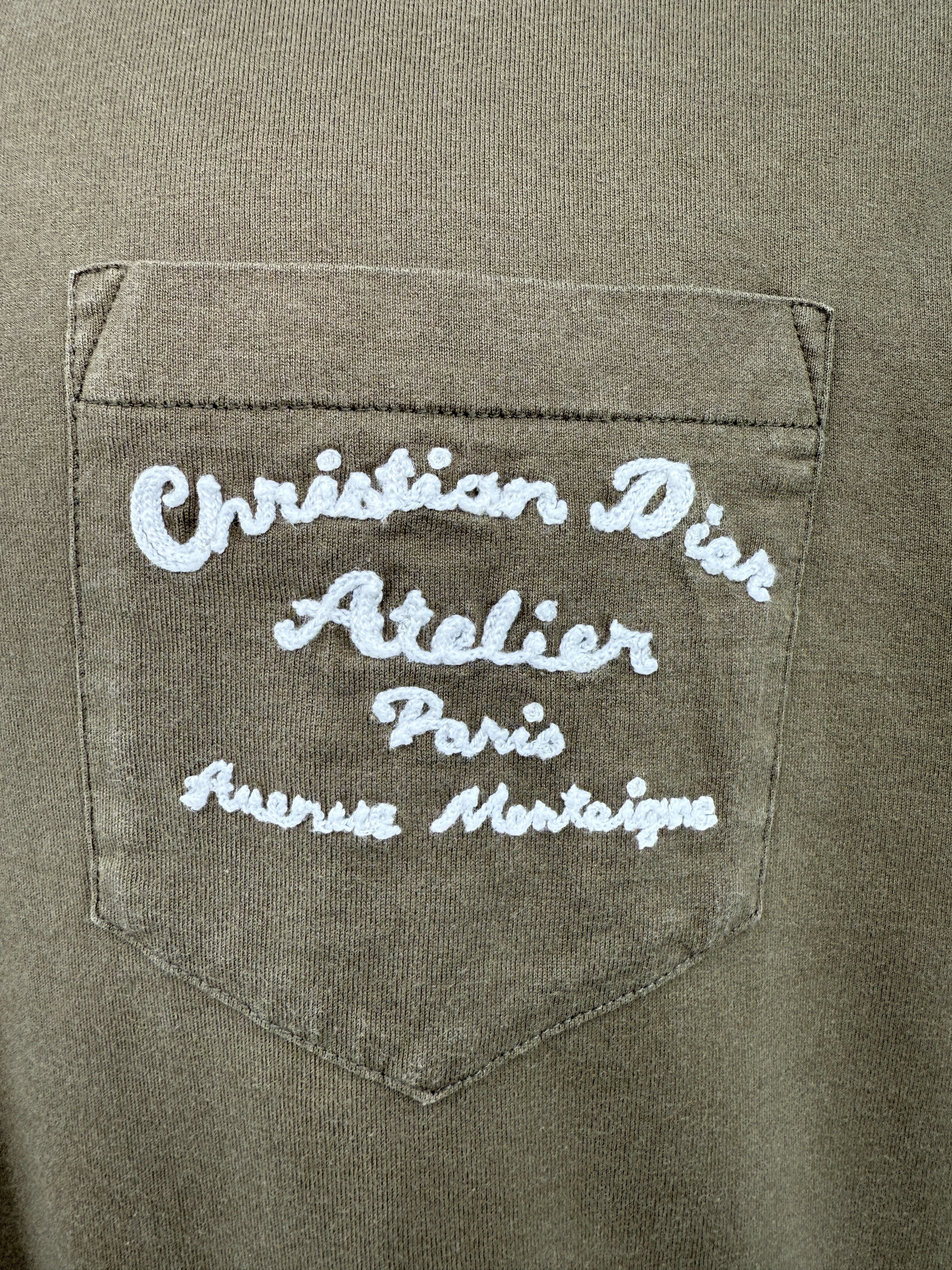 Dior 'Christian Dior Atelier' Embroidered T-Shirt - Khaki Dior