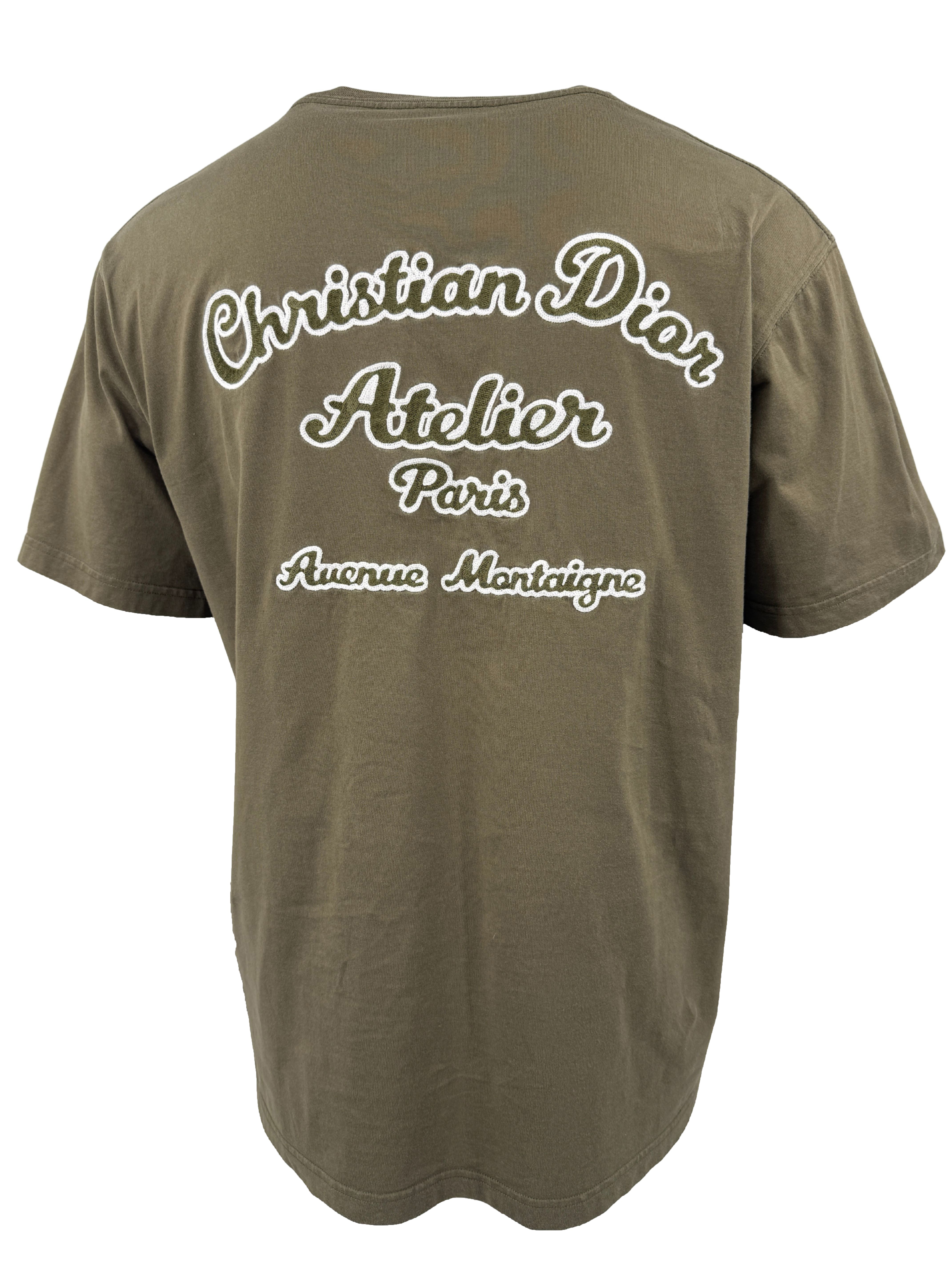 Dior 'Christian Dior Atelier' Embroidered T-Shirt - Khaki Dior