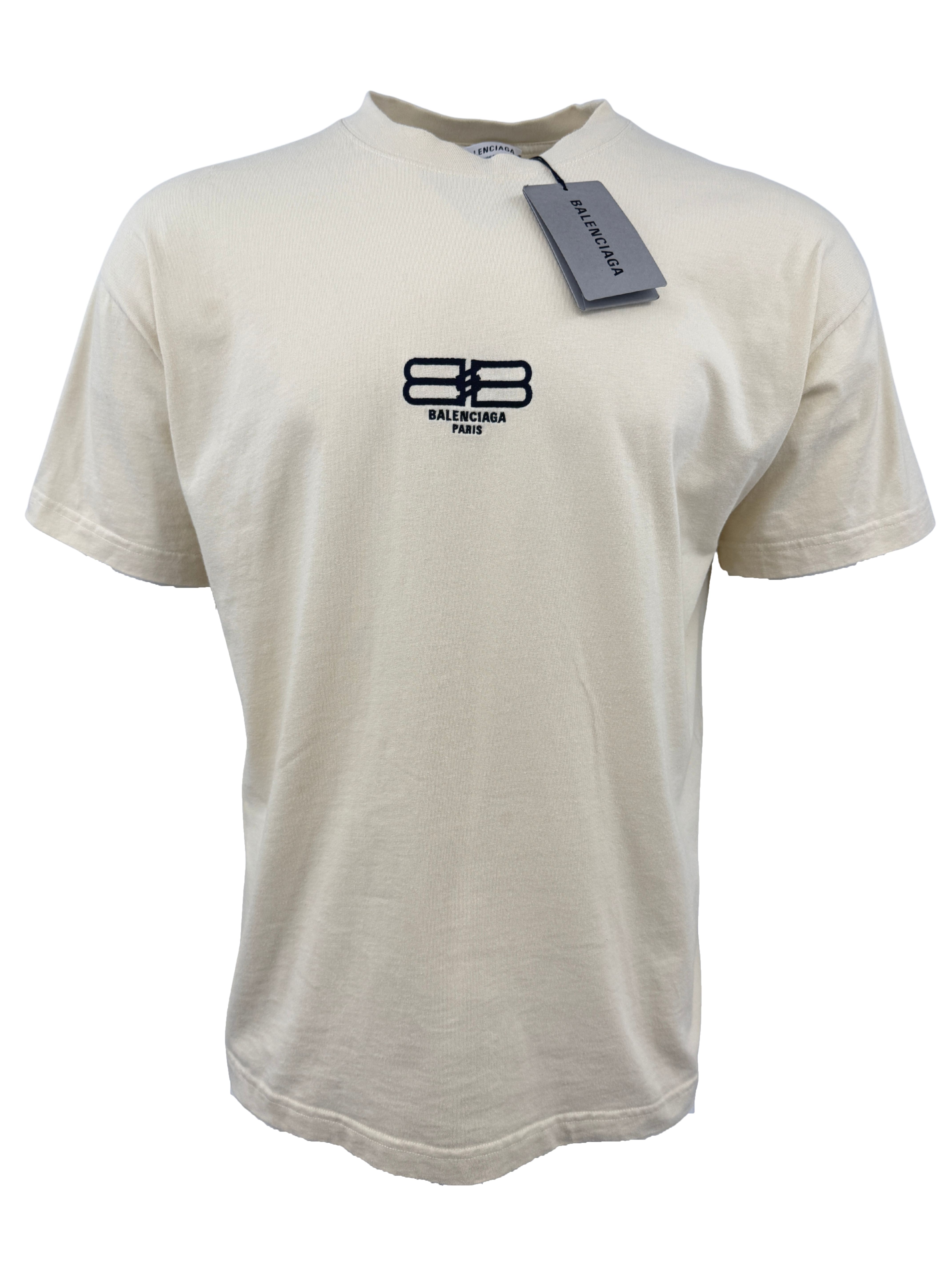 Balenciaga BB Paris Icon T-Shirt - Cream Balenciaga