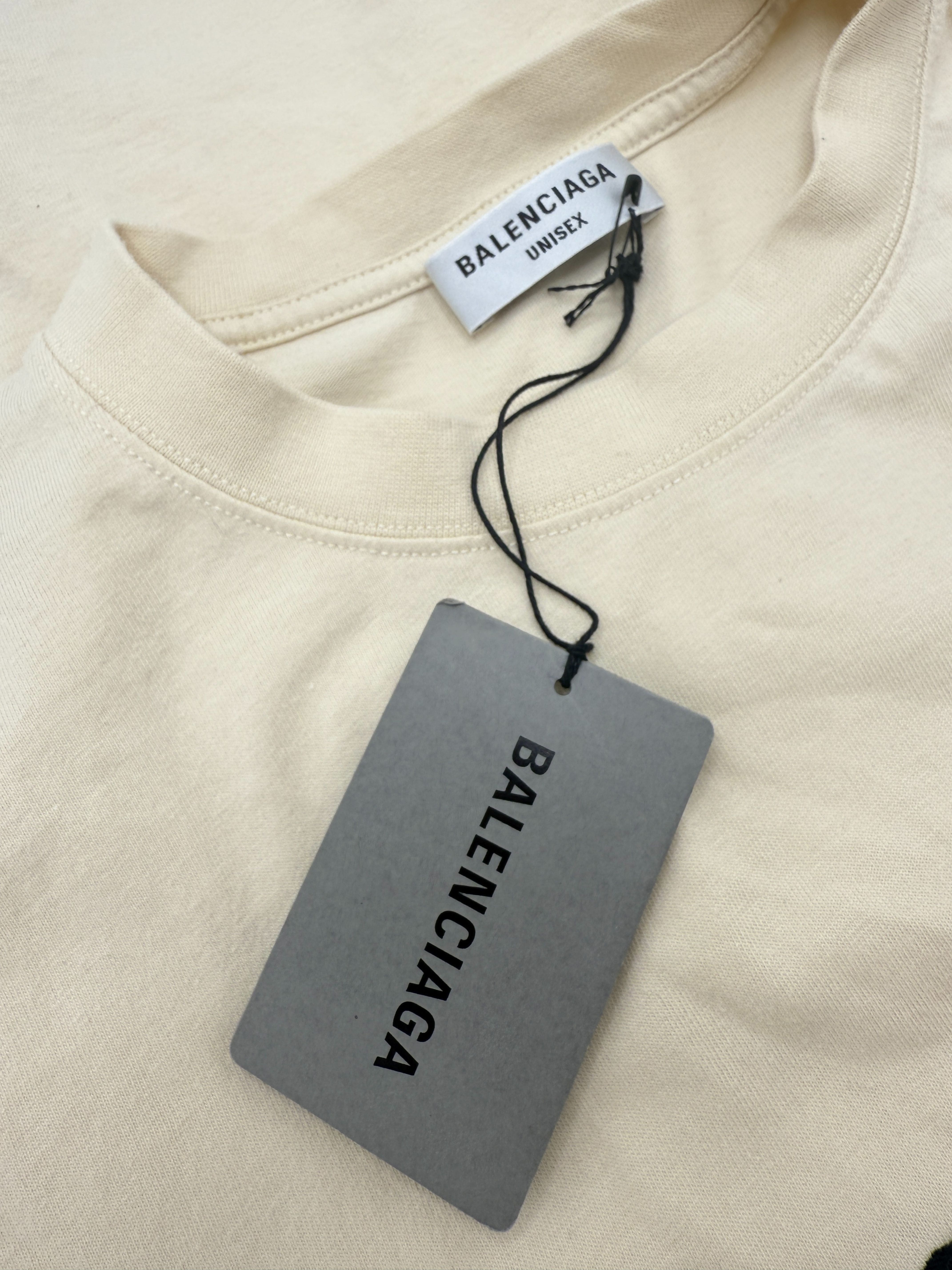 Balenciaga BB Paris Icon T-Shirt - Cream Balenciaga