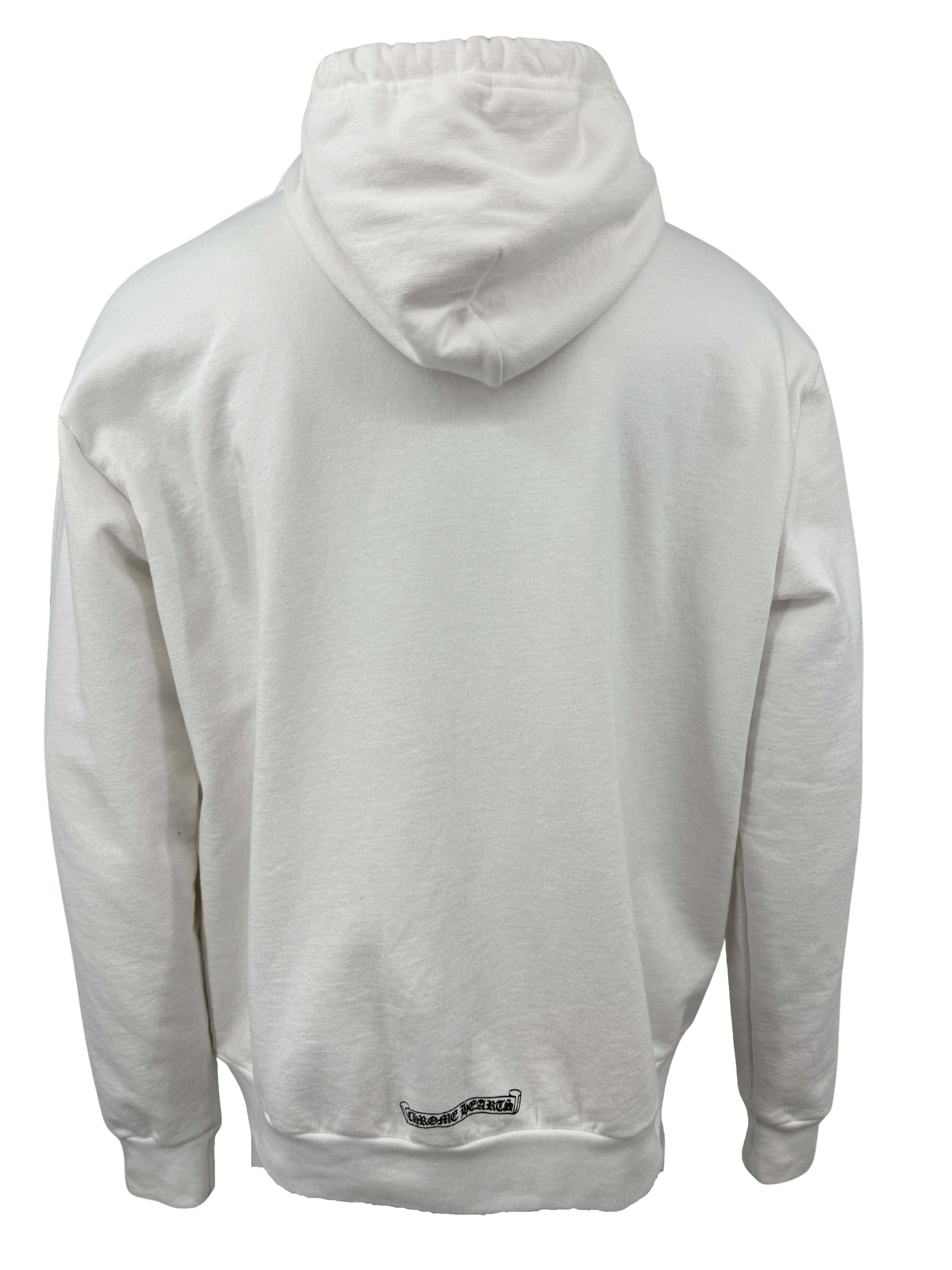 Chrome Hearts Vertical Logo Hoodie - White