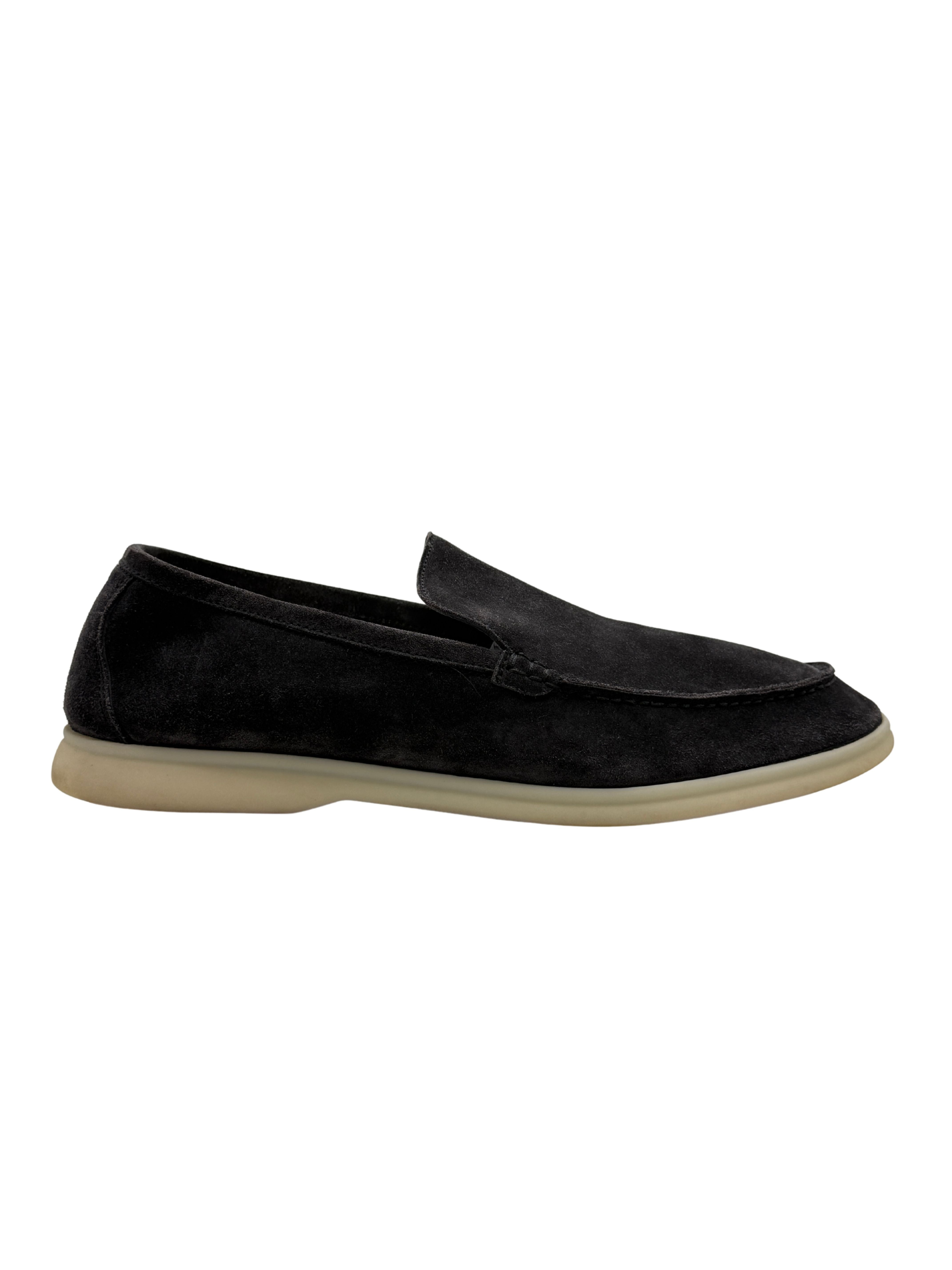 Loro Piana Summer Walk Suede Loafer - Grey Loro Piana