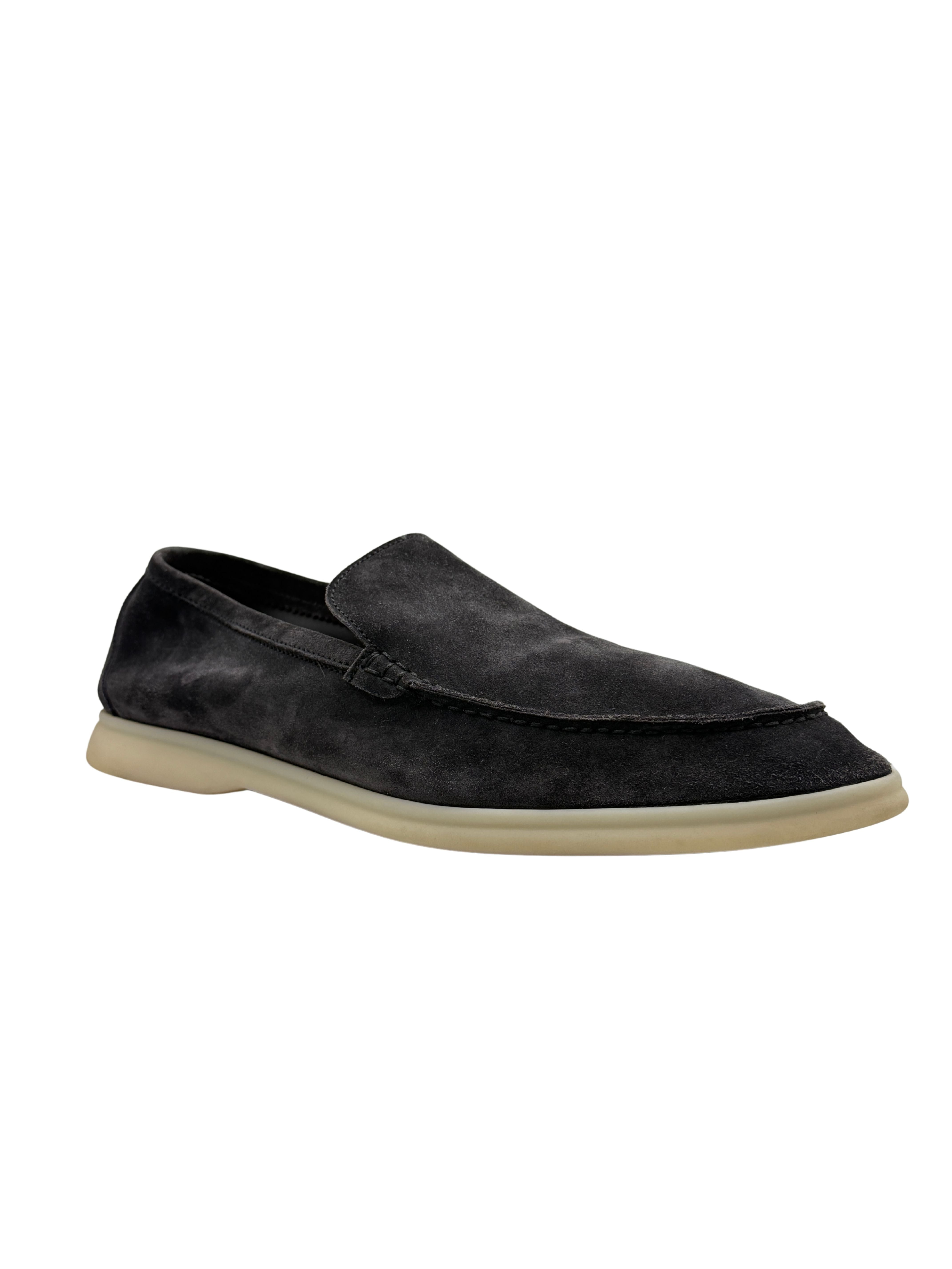 Loro Piana Summer Walk Suede Loafer - Grey Loro Piana