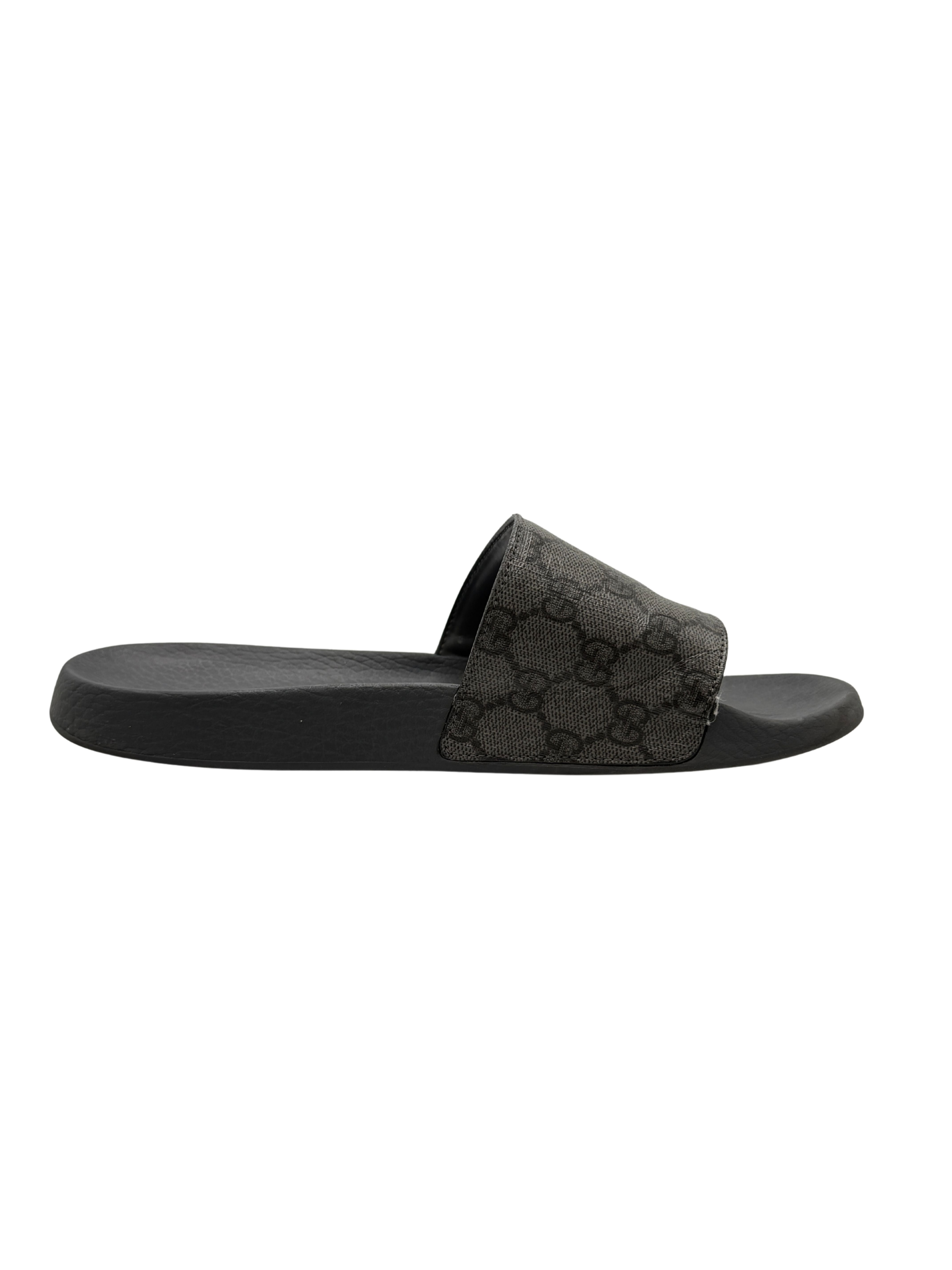 Gucci GG Supreme Sliders - Grey Gucci