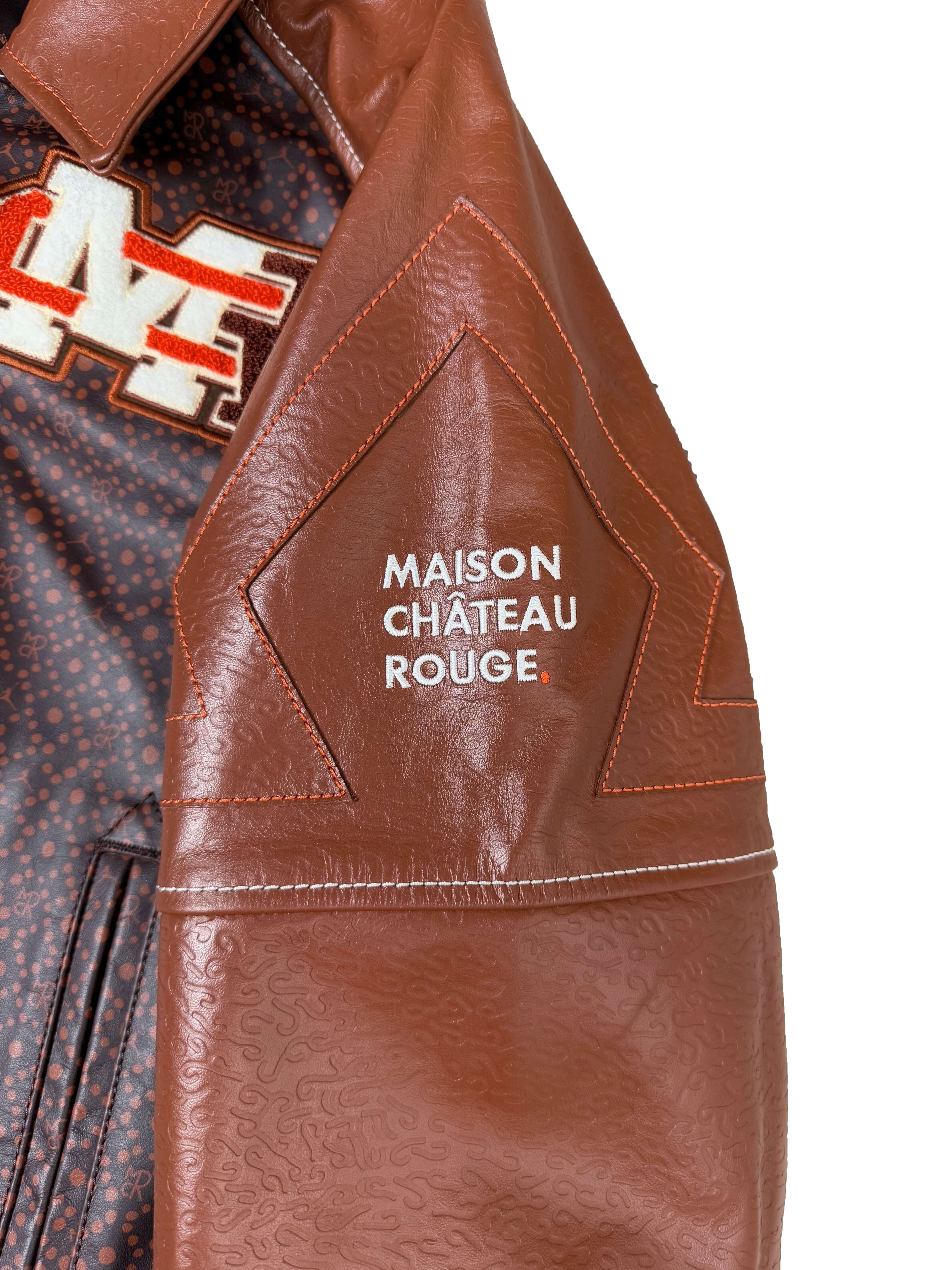 Jordan x Maison Chateau Rouge Leather Flight Jacket - Brown (Unused)