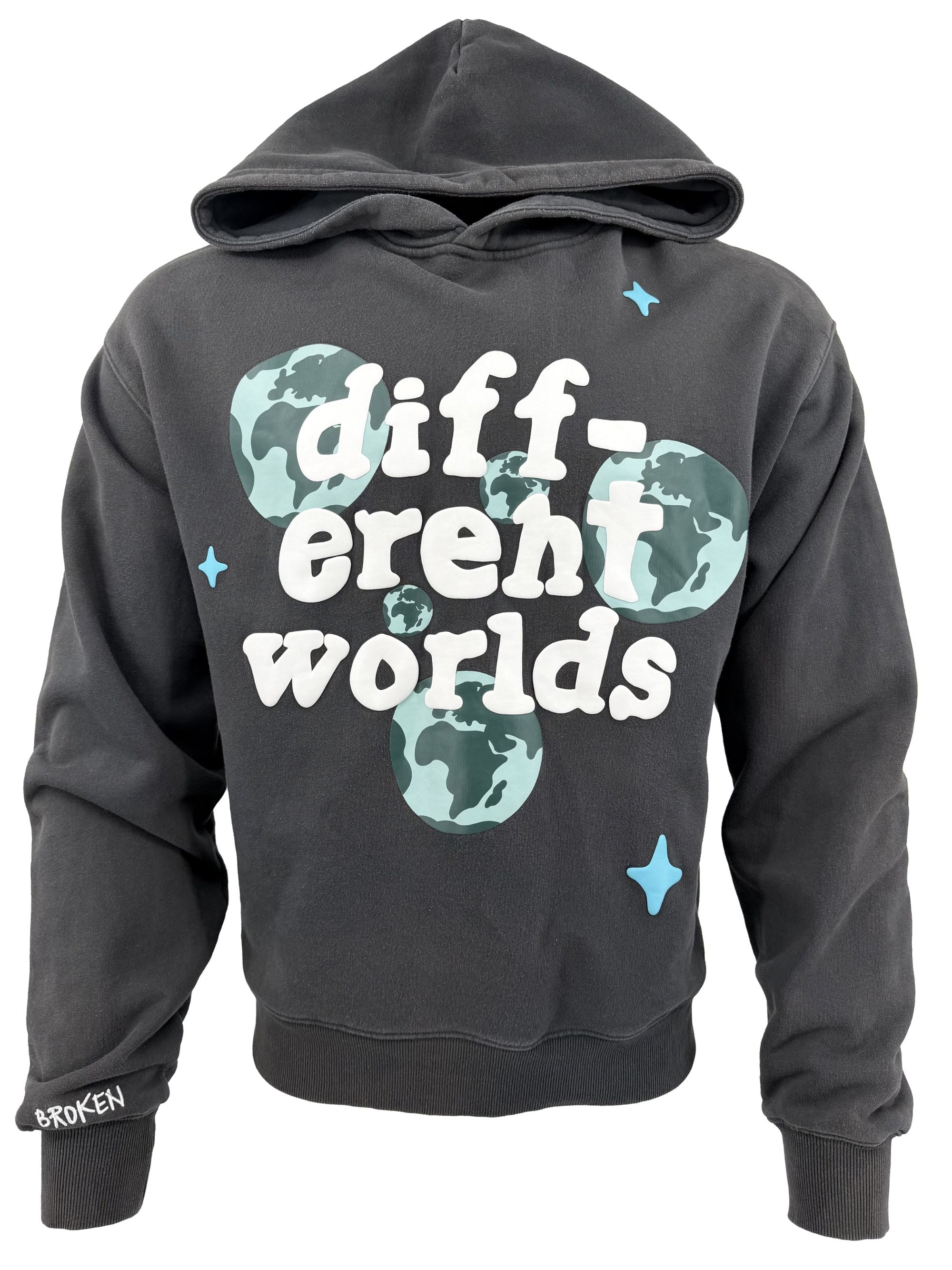 Broken Planet Different Worlds Hoodie - Grey Broken Planet
