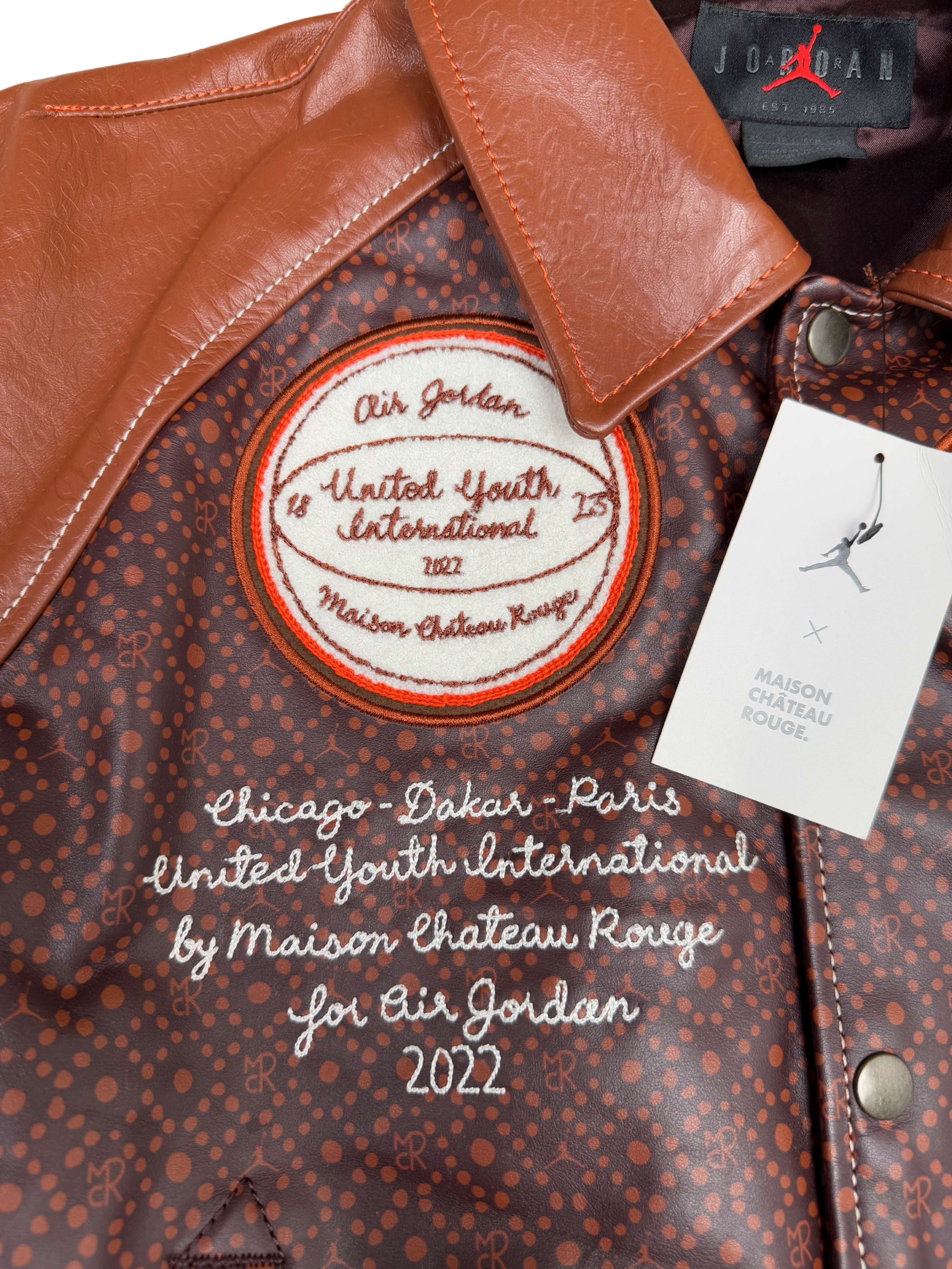 Jordan x Maison Chateau Rouge Leather Flight Jacket - Brown (Unused)