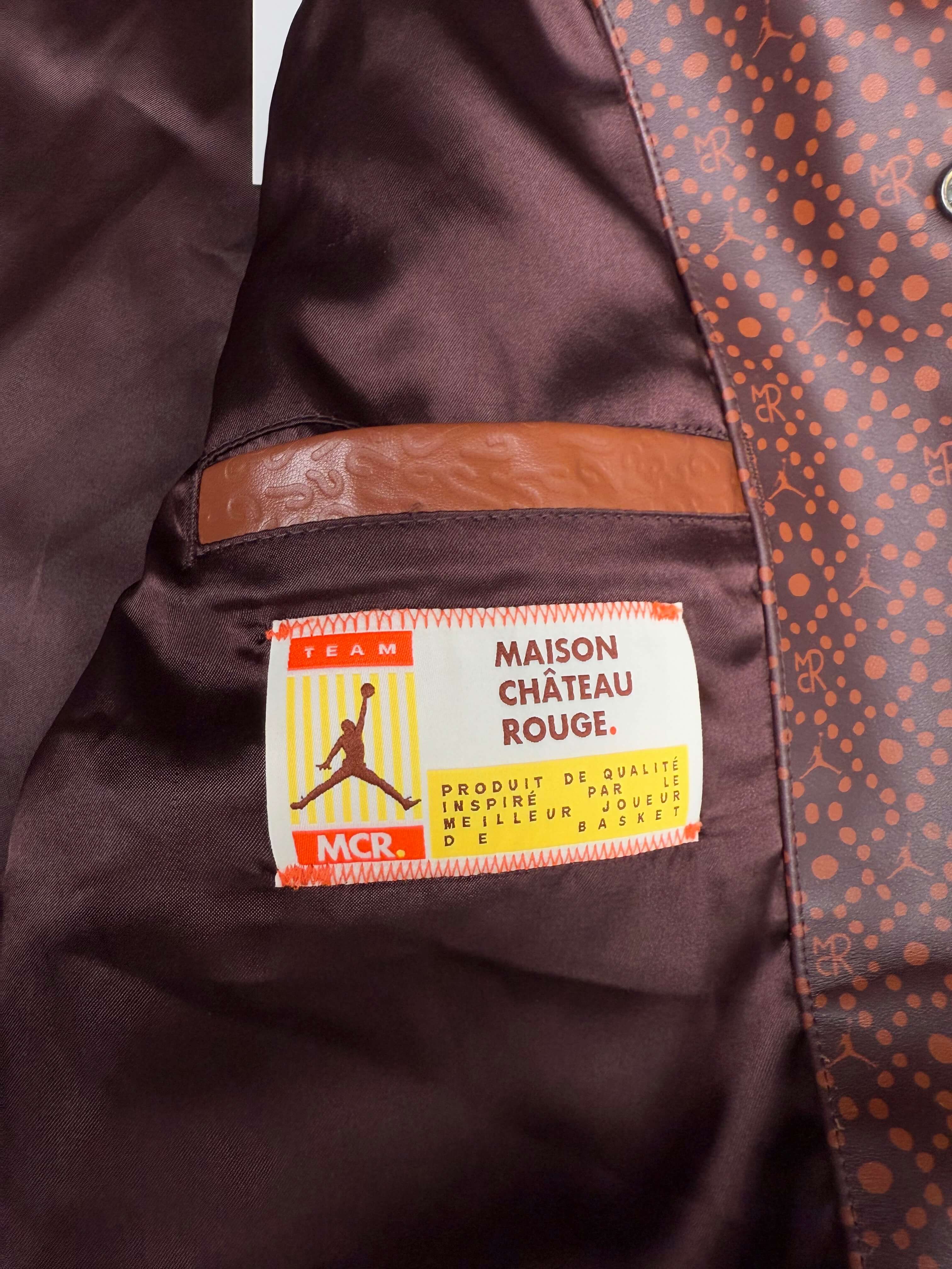 Jordan x Maison Chateau Rouge Leather Flight Jacket - Brown (Unused)