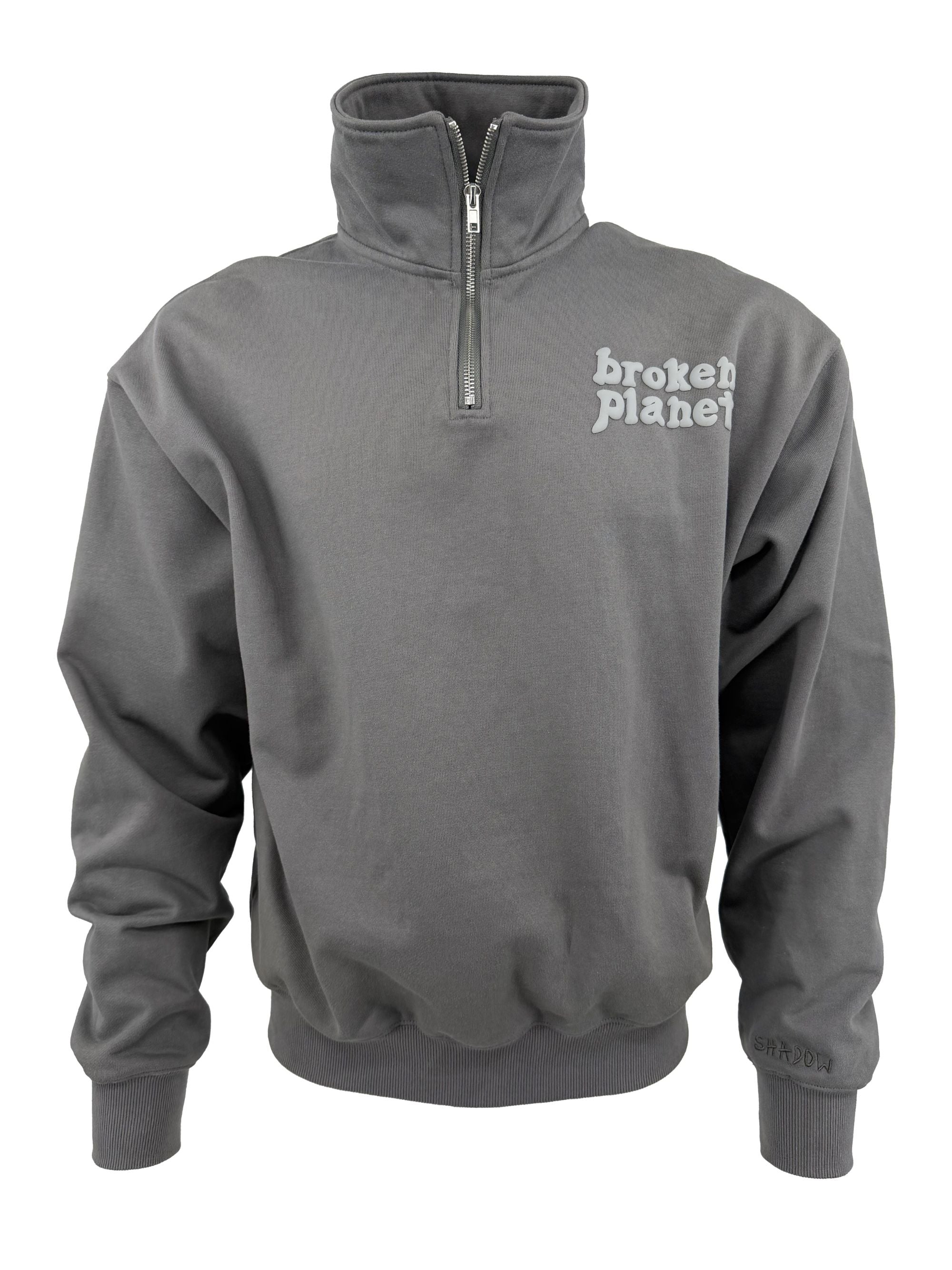 Broken Planet 1/4 Zip Sweater - Grey Broken Planet