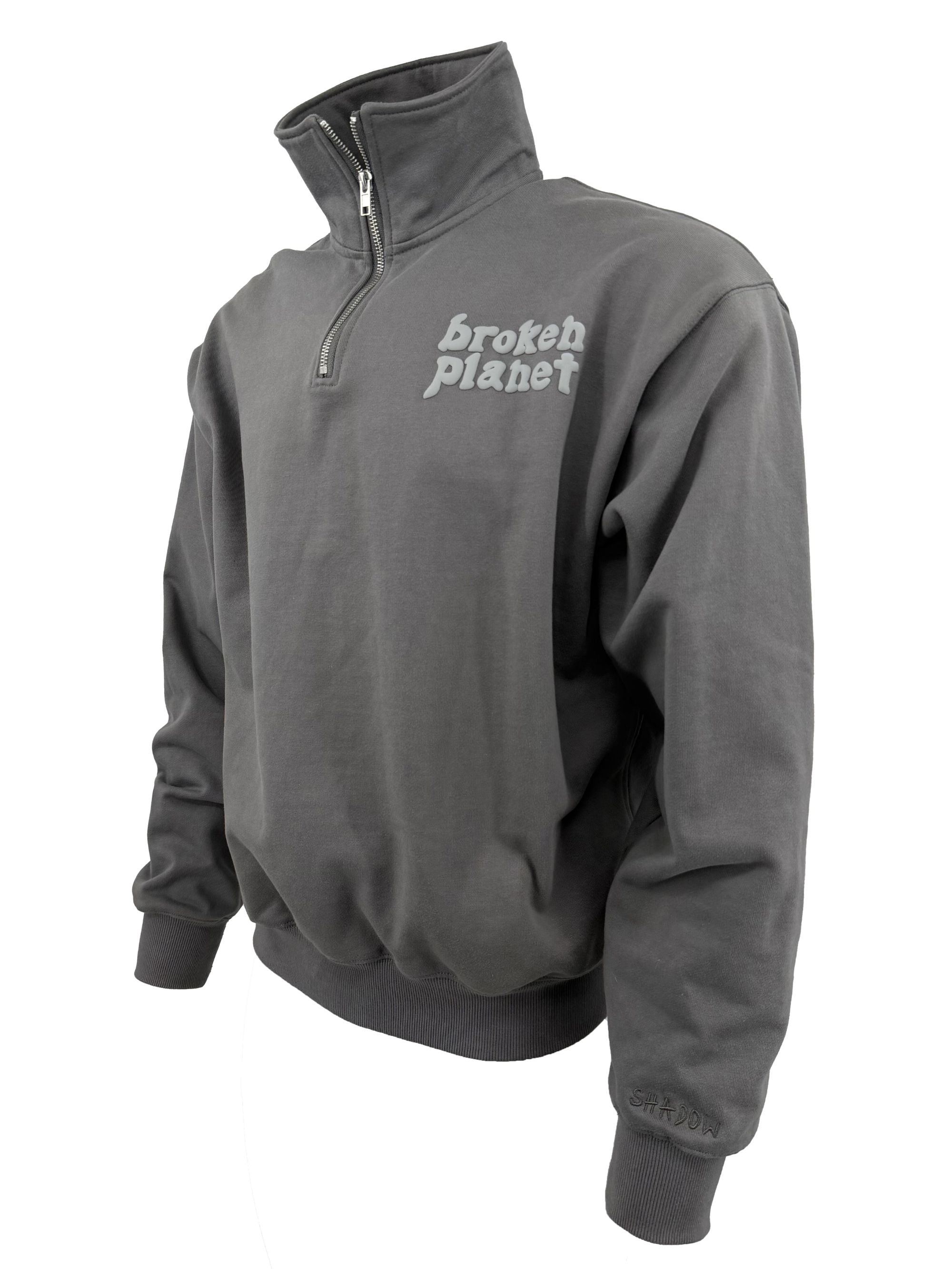 Broken Planet 1/4 Zip Sweater - Grey Broken Planet