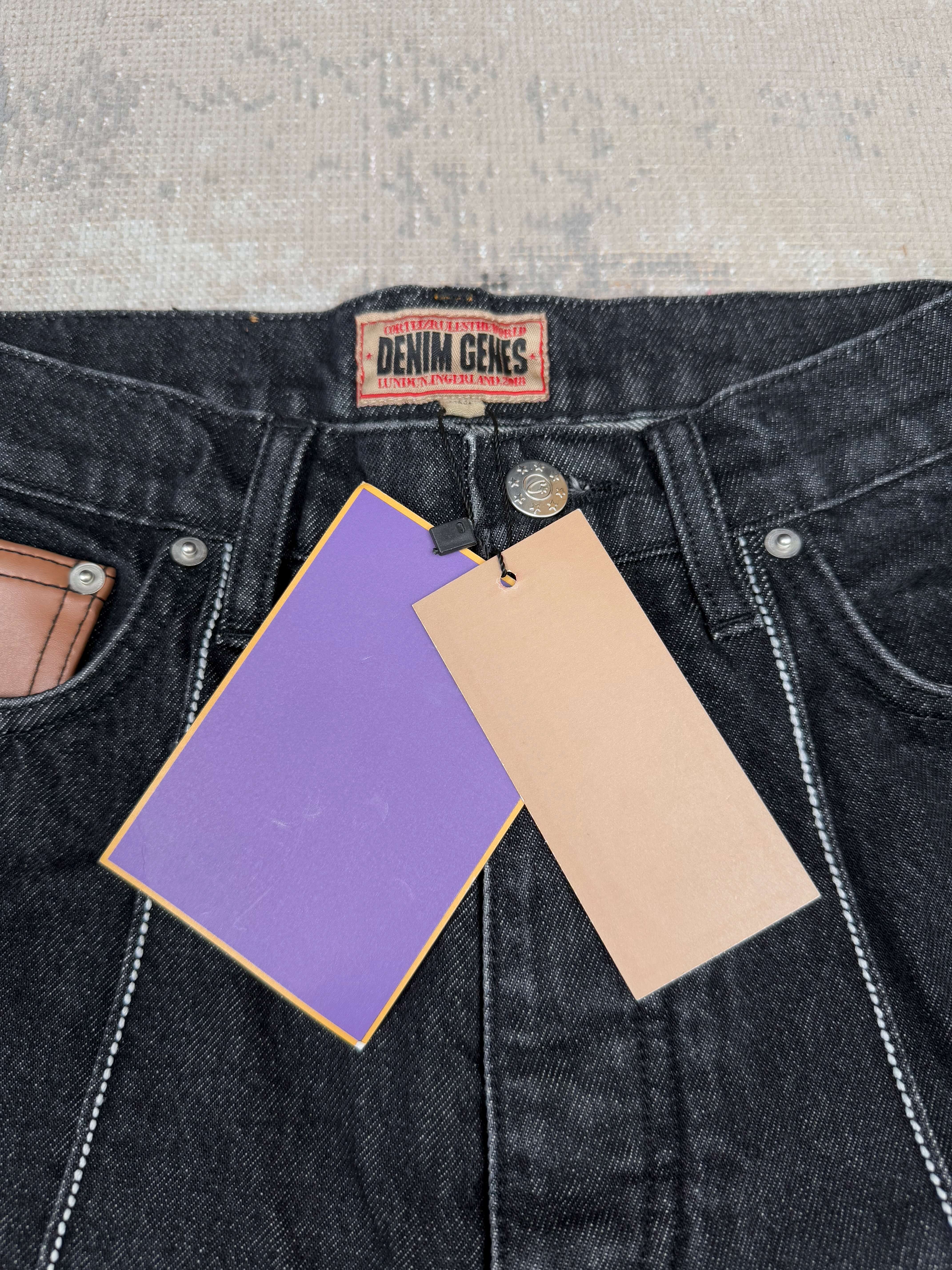 Corteiz C-Star Stitch Down Jeans - Black Denim (Unused) Corteiz